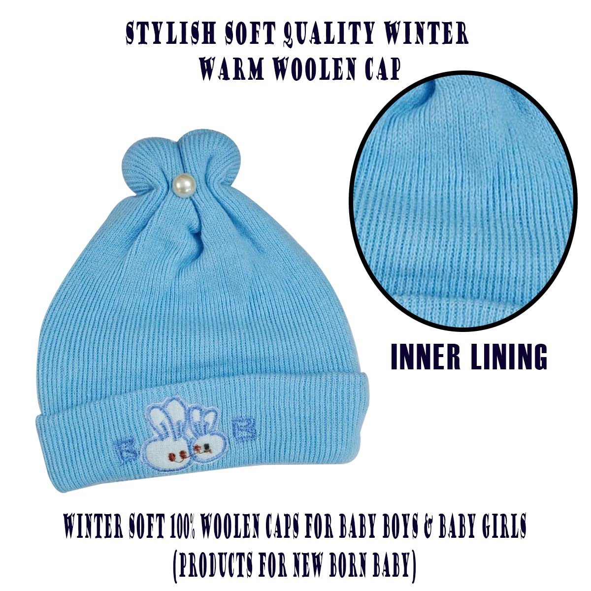 True Indian Woolen Cap for Baby Boys & Girls - Image 4