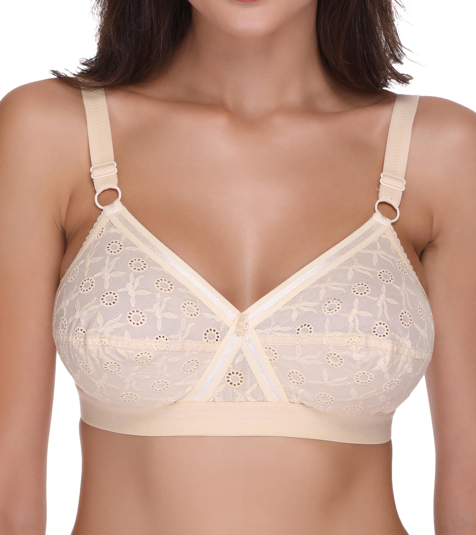 SONA Cross Chicken Bra - Soft Cotton Non-Padded Non-Wired