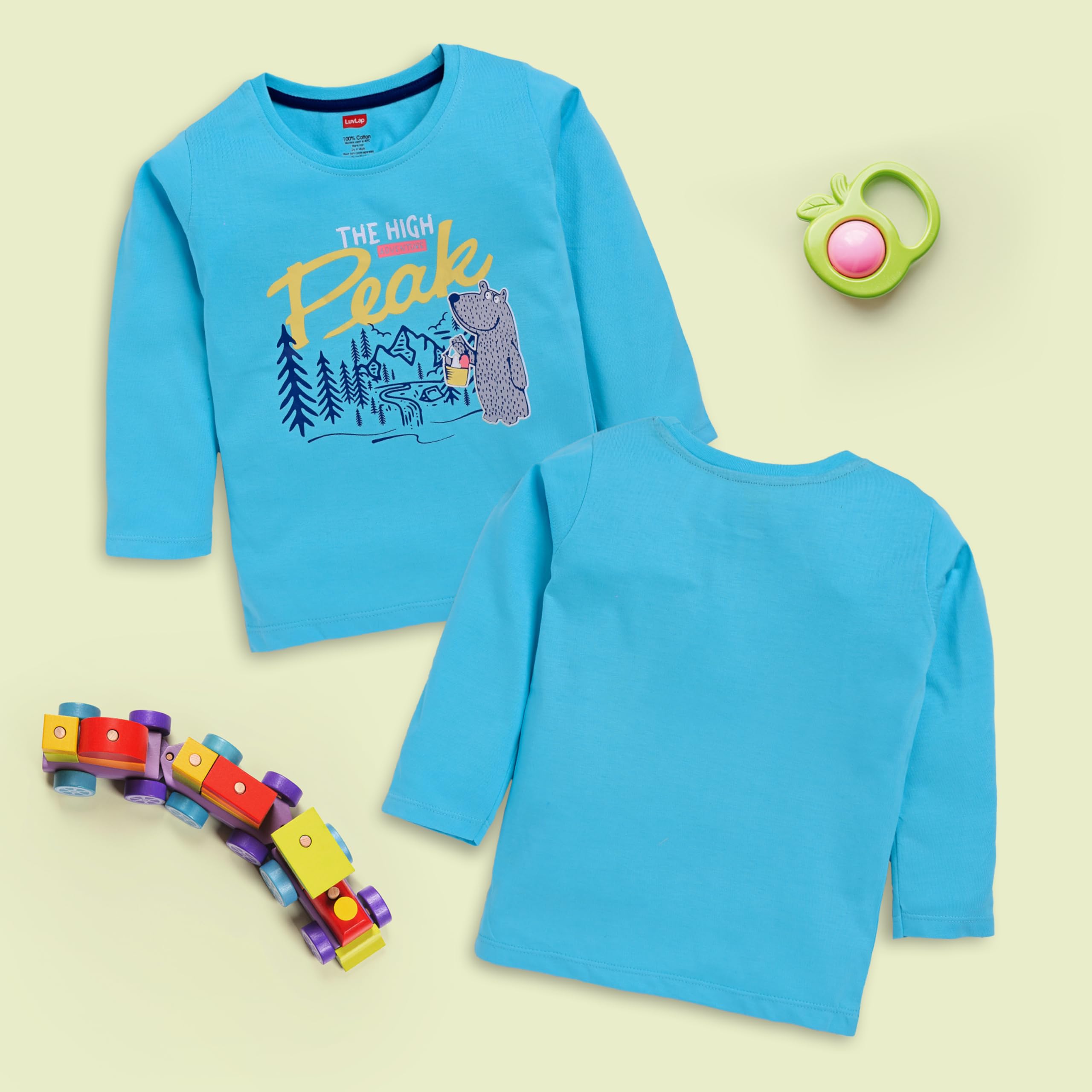 LuvLap Boys Cotton Full Sleeve T-Shirts - Multicolor - Image 5