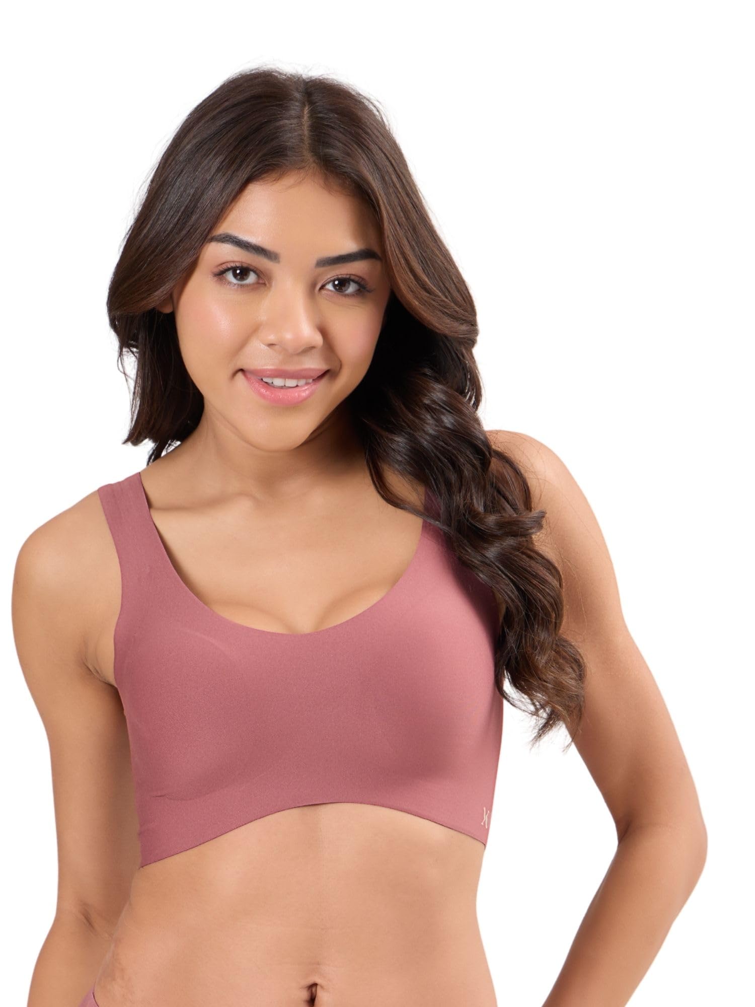 Krvvy Wireless Bralette for Women - Rose