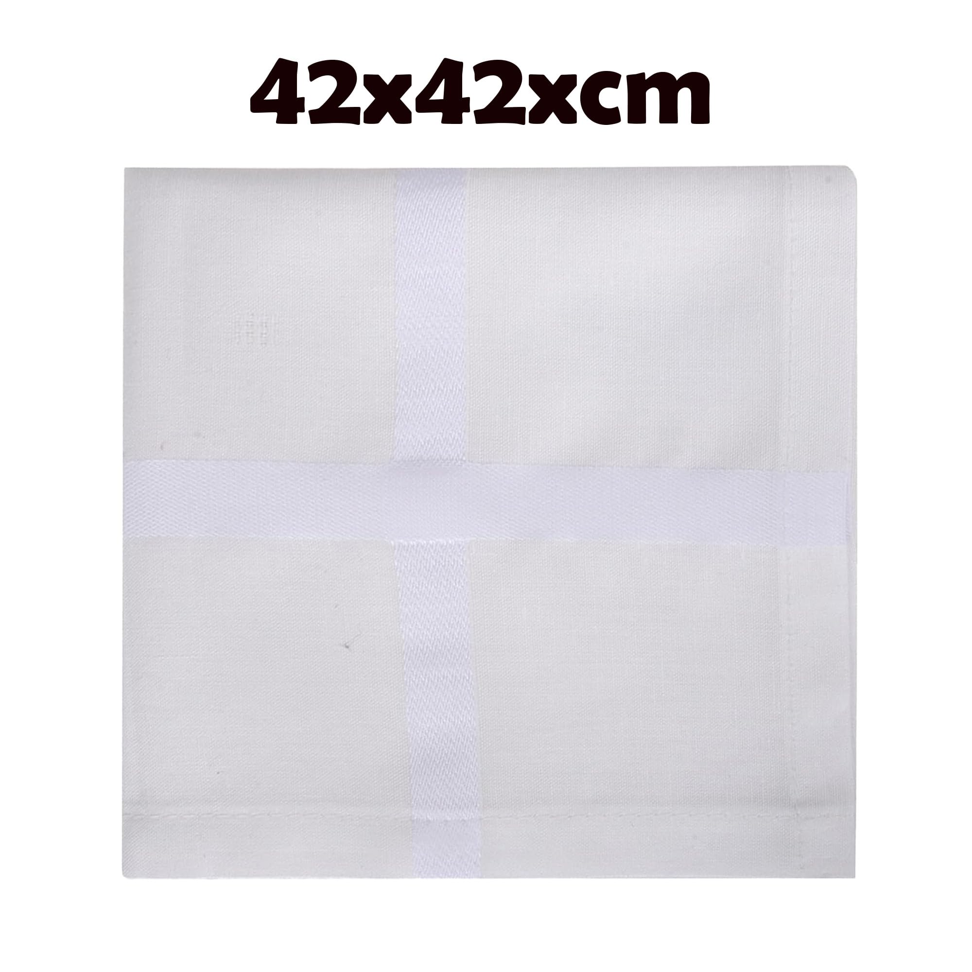 Men's Handkerchief - White Cotton - Image 3
