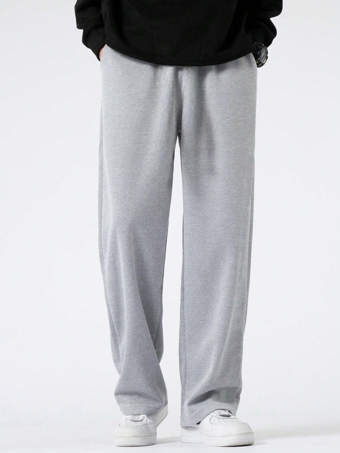 dockstreet Men's Grey Casual Cotton Joggers - Image 2