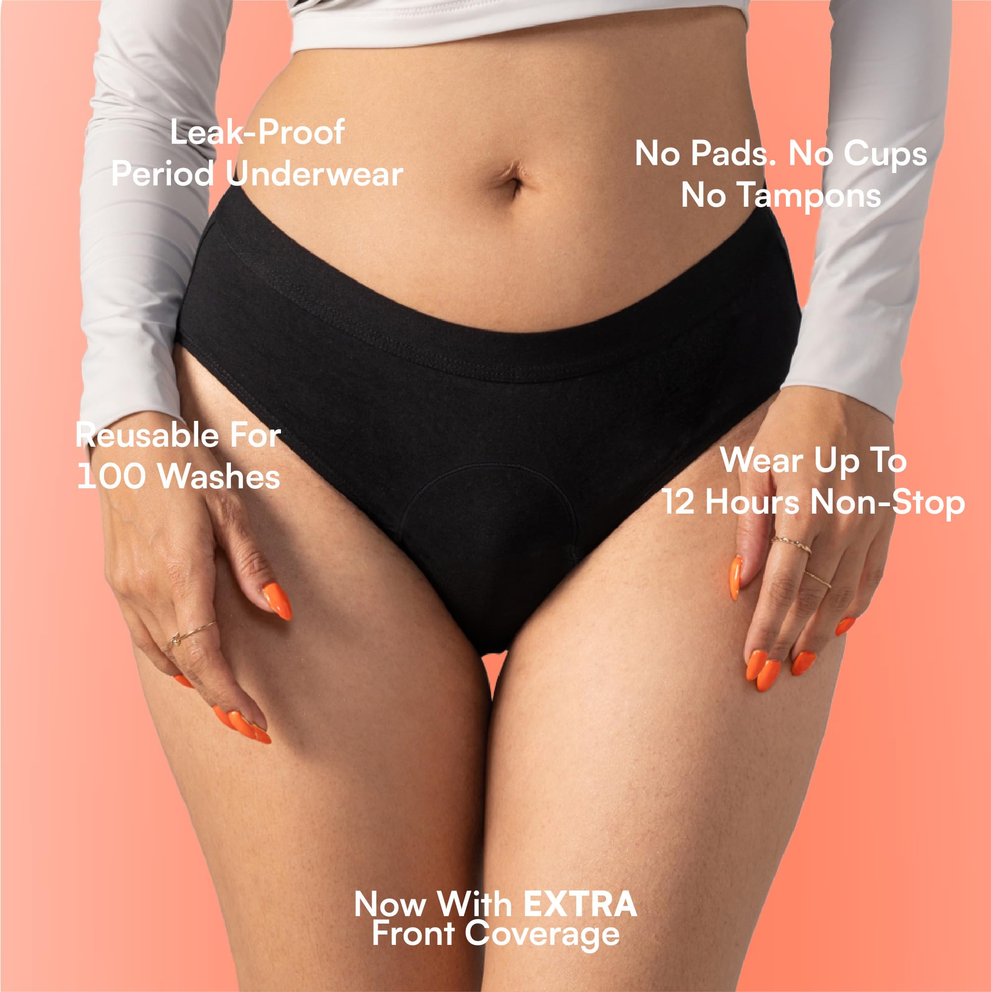 Mahina Period Panty for Women - Black - Image 2