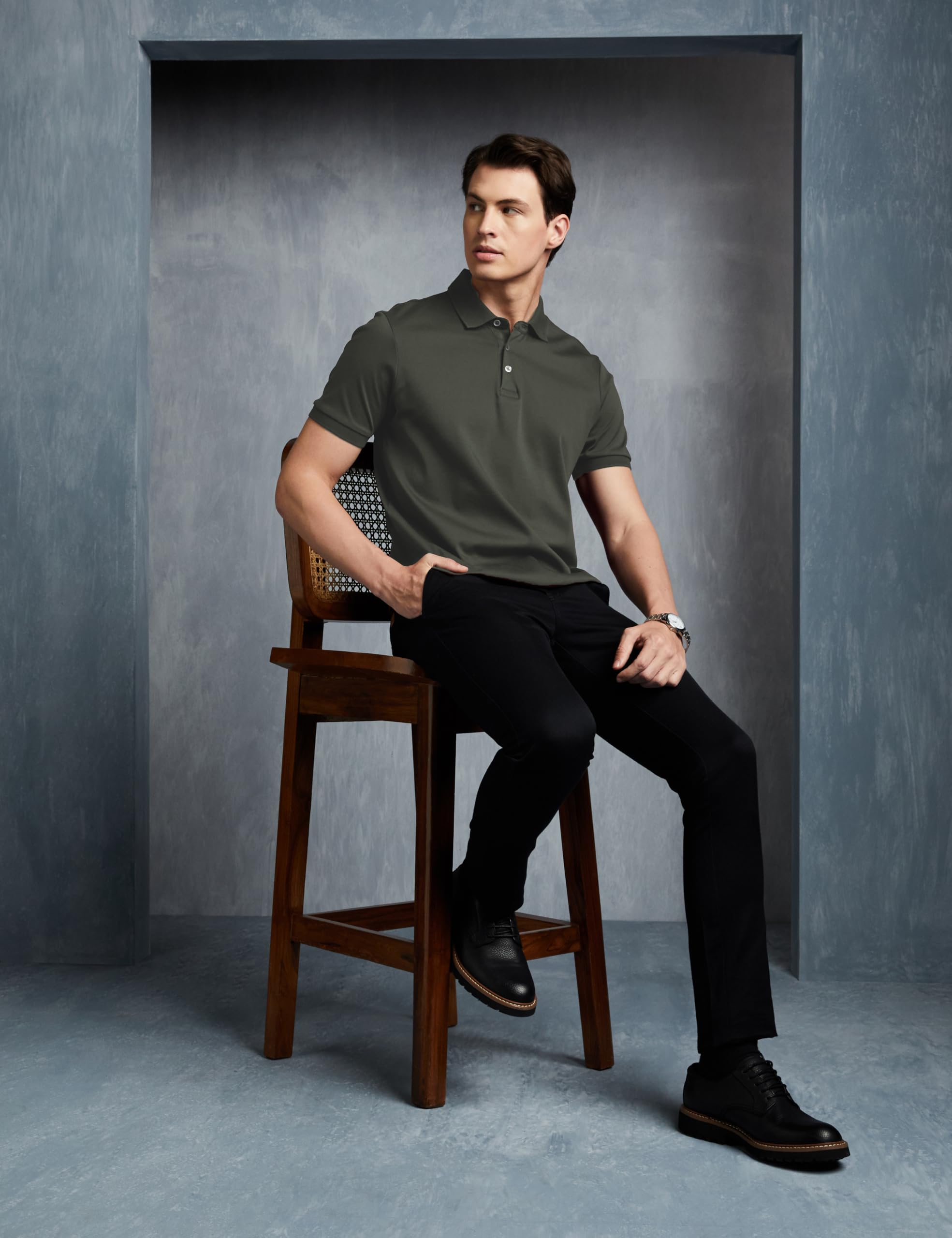 Symbol Men Classic Polo T-Shirt - Battle Green - Image 3