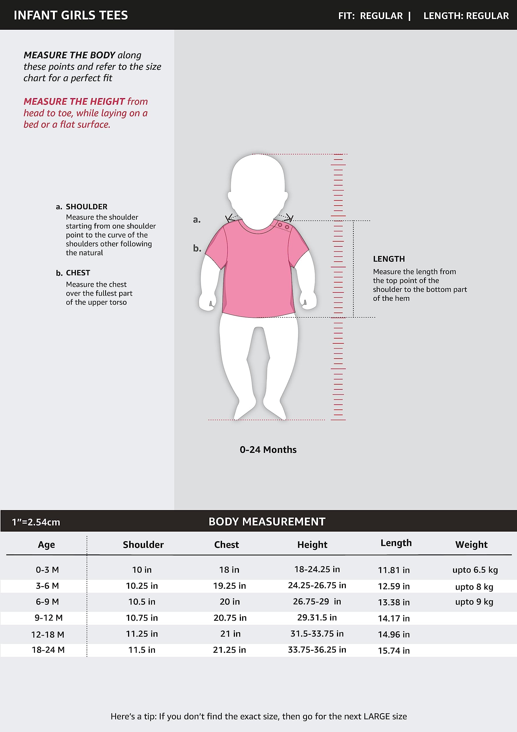 Amazon Baby Girl Cotton Printed T-Shirt - Image 5