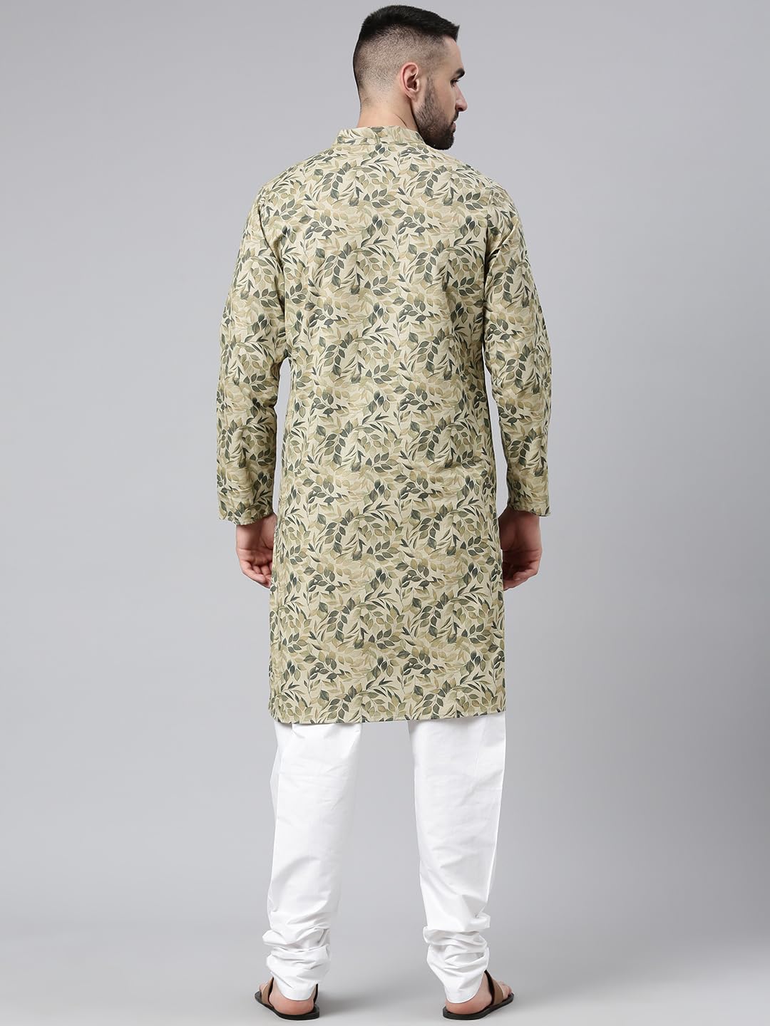 Majestic Man Beige Cotton Kurta for Men - Image 4
