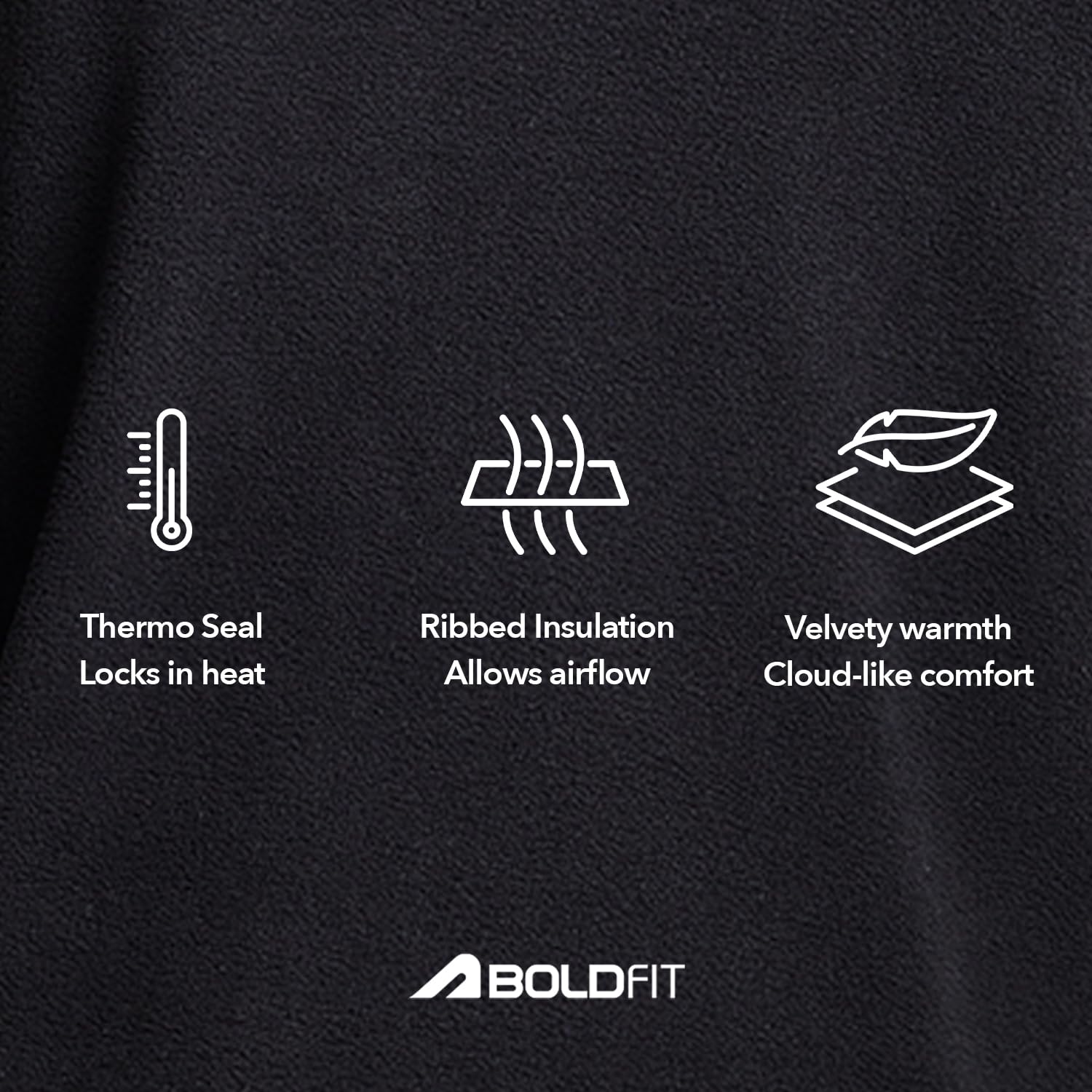 Boldfit Men's Polyster Sweatshirt - Black - Image 3