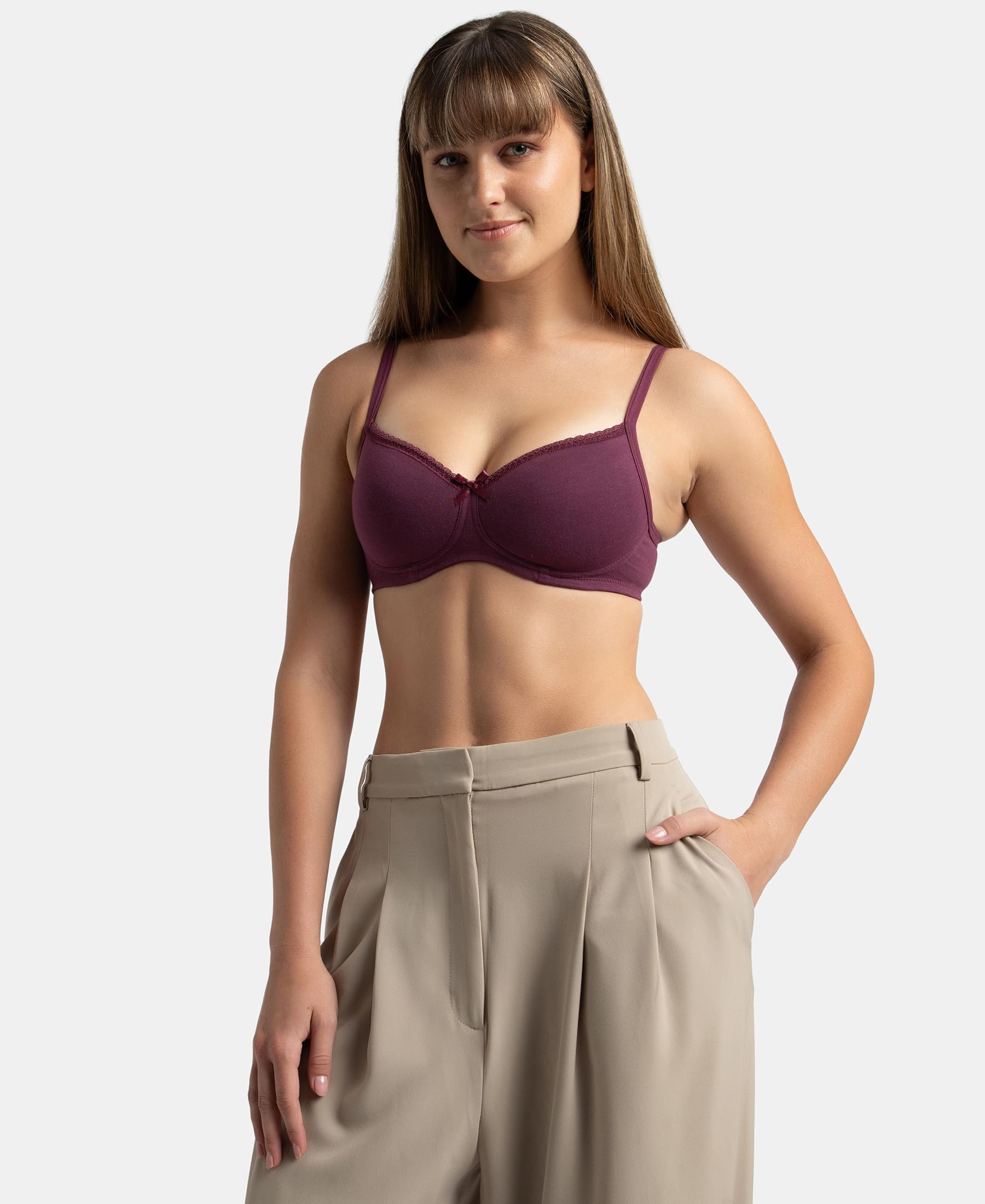 Jockey T-Shirt Bra - Wirefree Padded Lace - Image 5