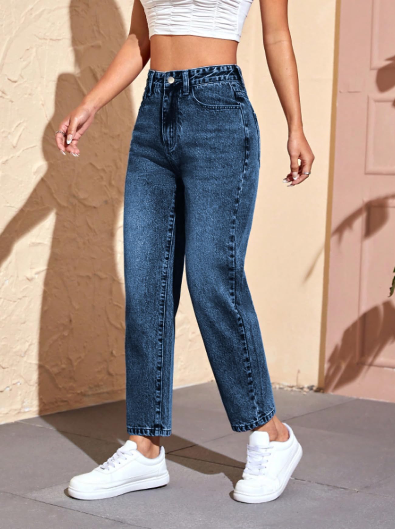 Ben Martin High Waist Mom Fit Jeans for Women - Image 4