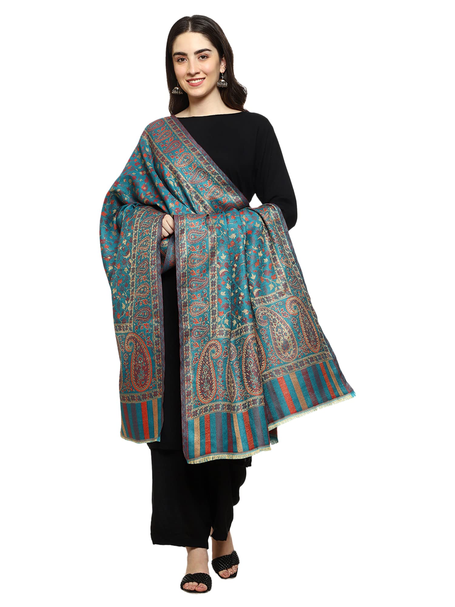 Weavers Villa Kashmiri Woven Acro Wool Shawl for Women - Image 2