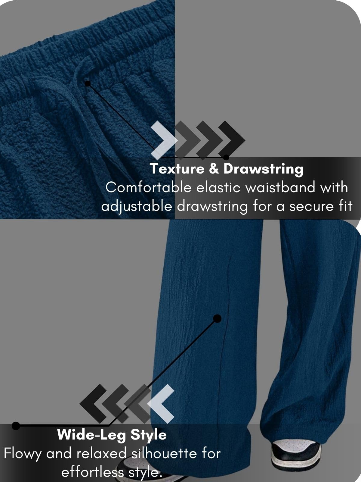 High-Waist Textured Trousers for Women - Image 5