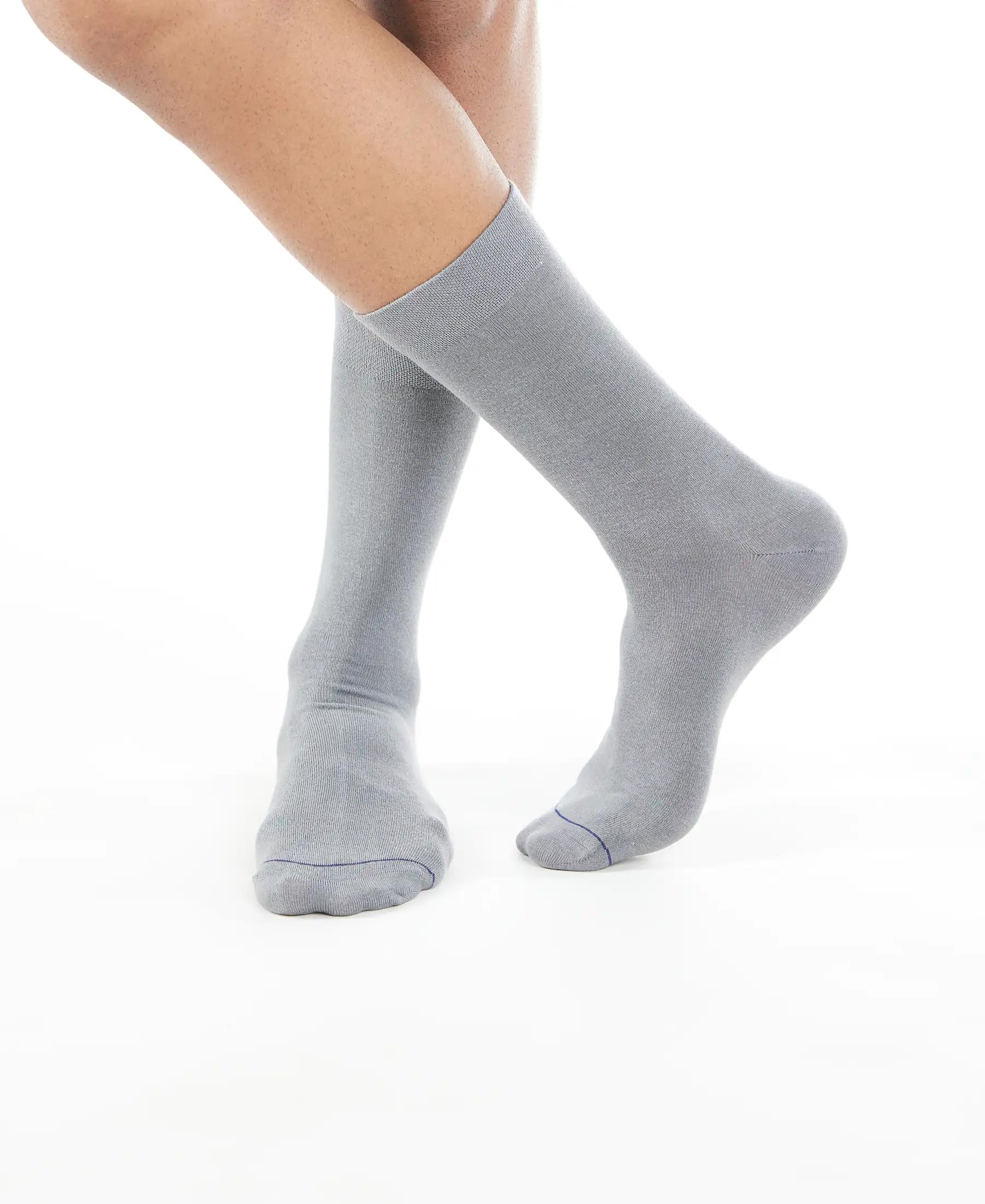 Jockey Men's Calf Length Socks - Mid Grey - Image 5