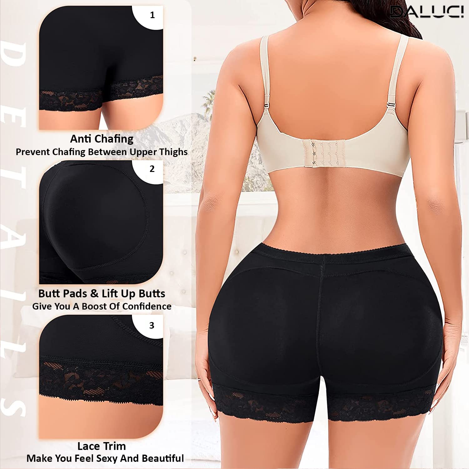 DALUCI Seamless Padded Butt Lifter Shapewear for Women - Image 5