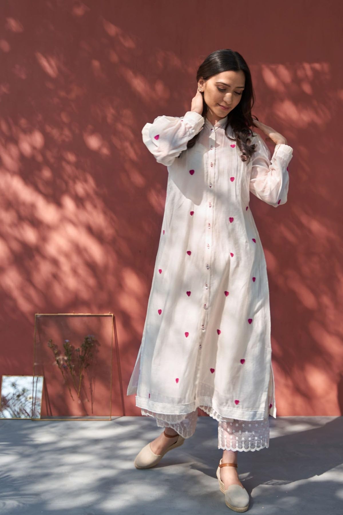 GoSriKi Embroidered A-Line Kurta with Pant for Women - Image 3