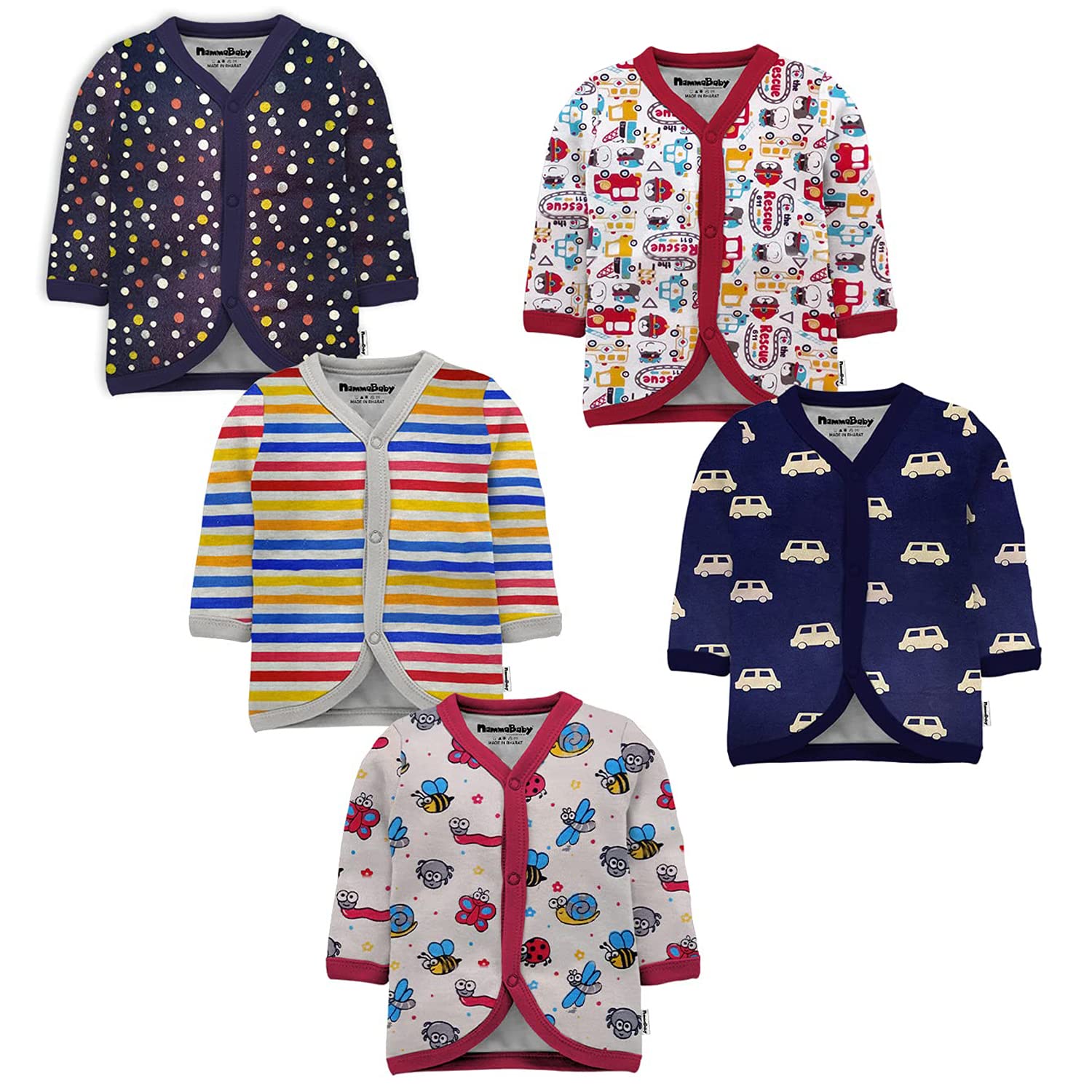 NammaBaby Baby Boy T Shirt Jhabla Vest - Assorted