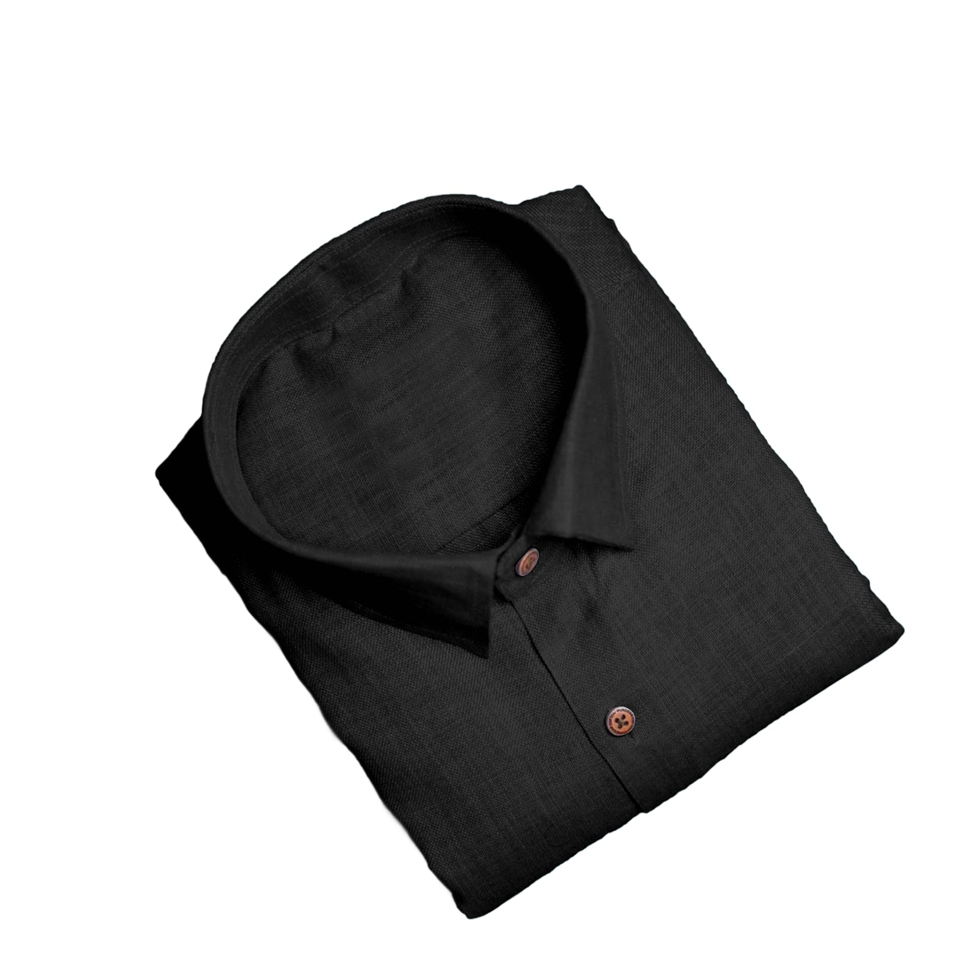 NexaFlair Men's Solid Linen Cotton Shirt