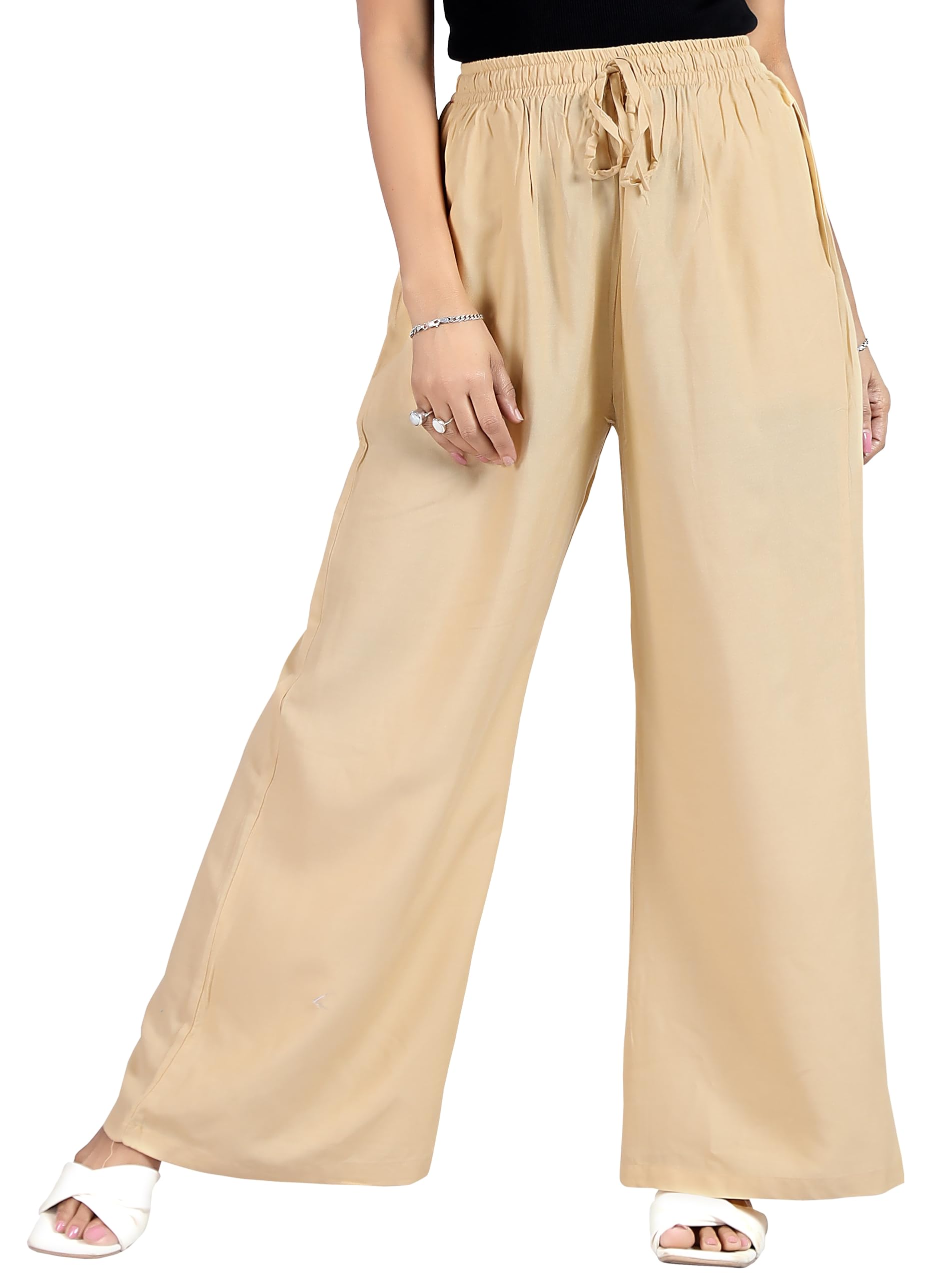 BENKILS Women's Cotton Palazzo Pants
