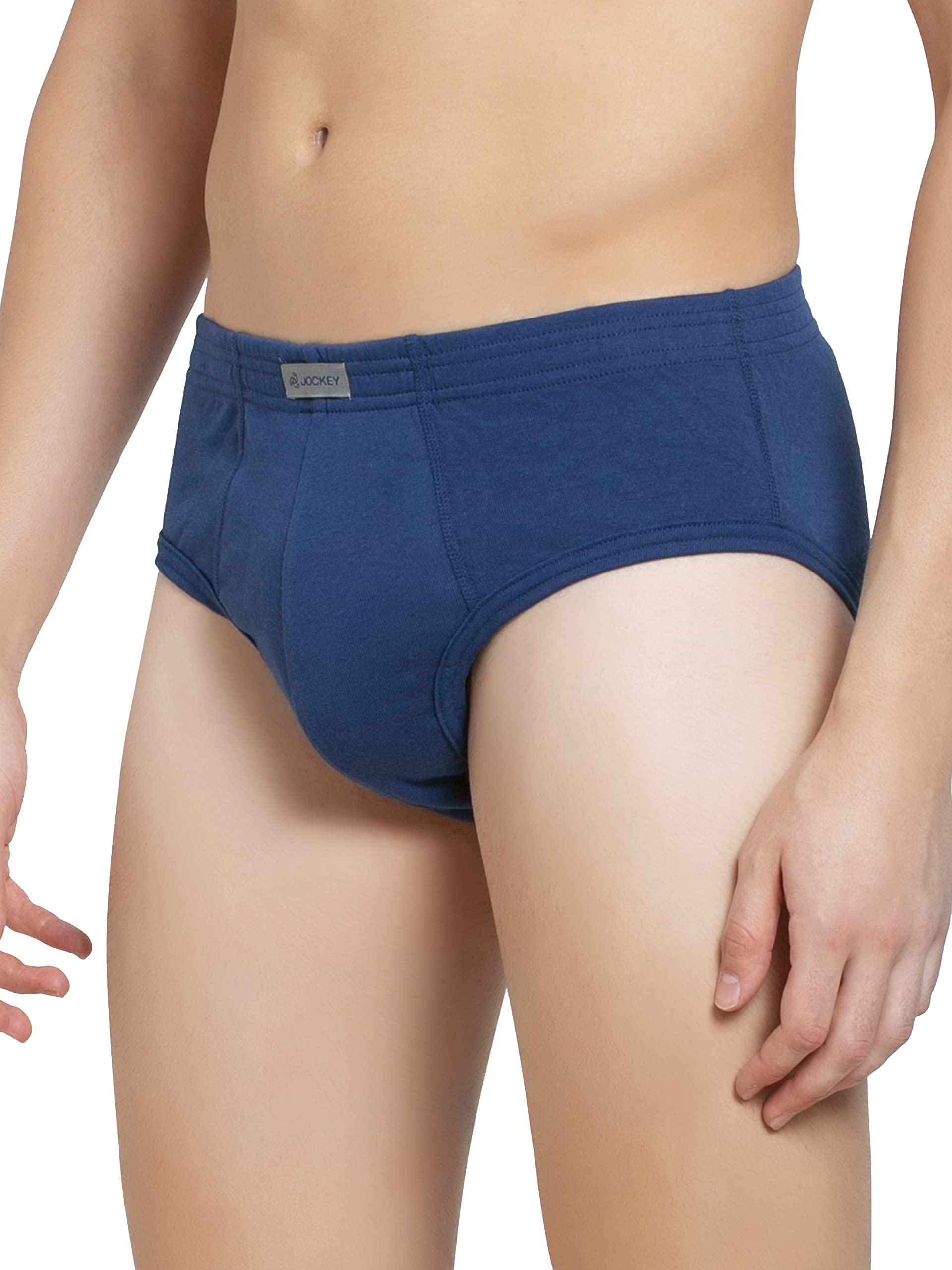 Jockey Men's Estate Blue Cotton Briefs - Image 3
