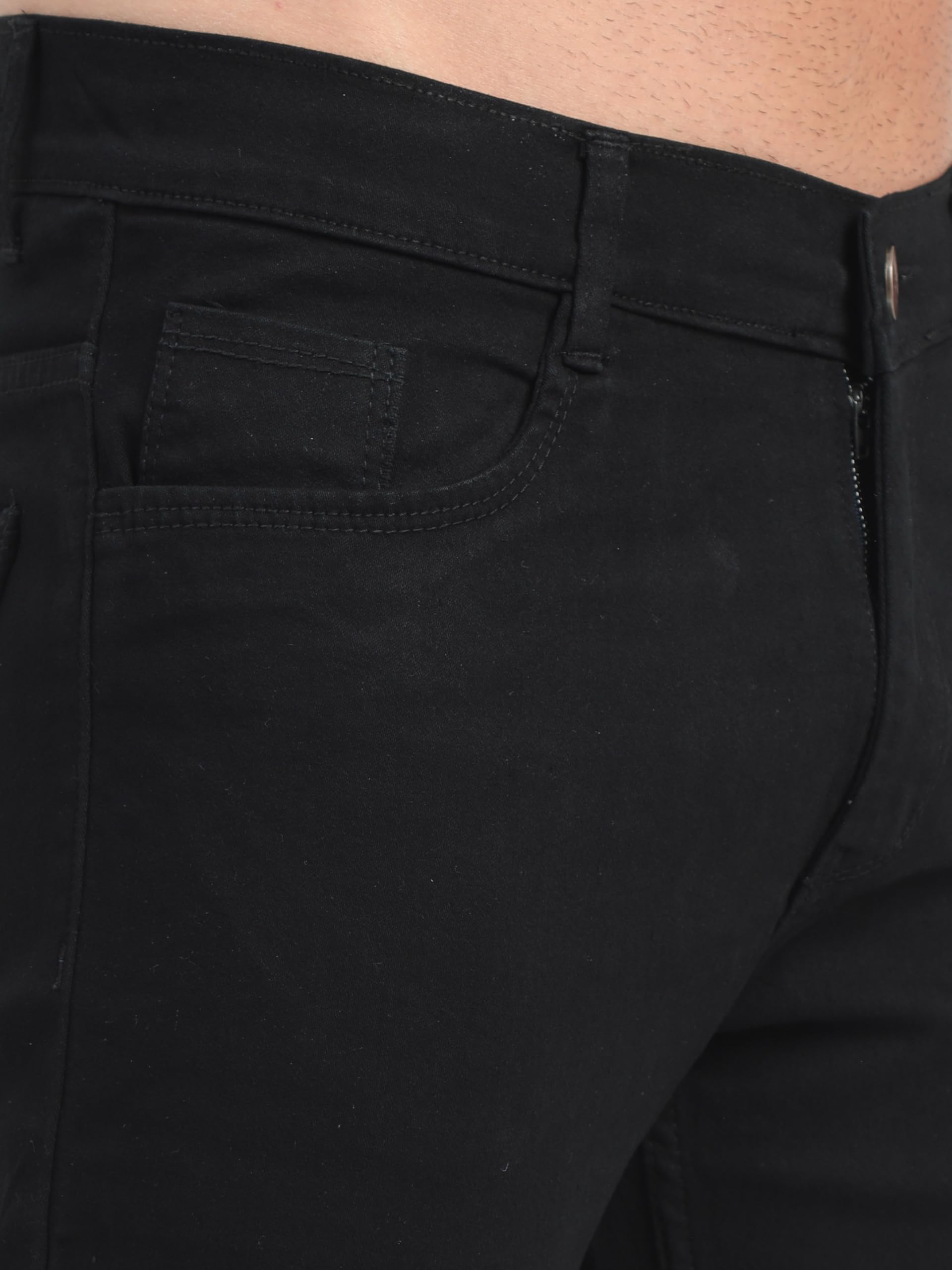 Miraan Men's Black Denim Jeans - Image 4
