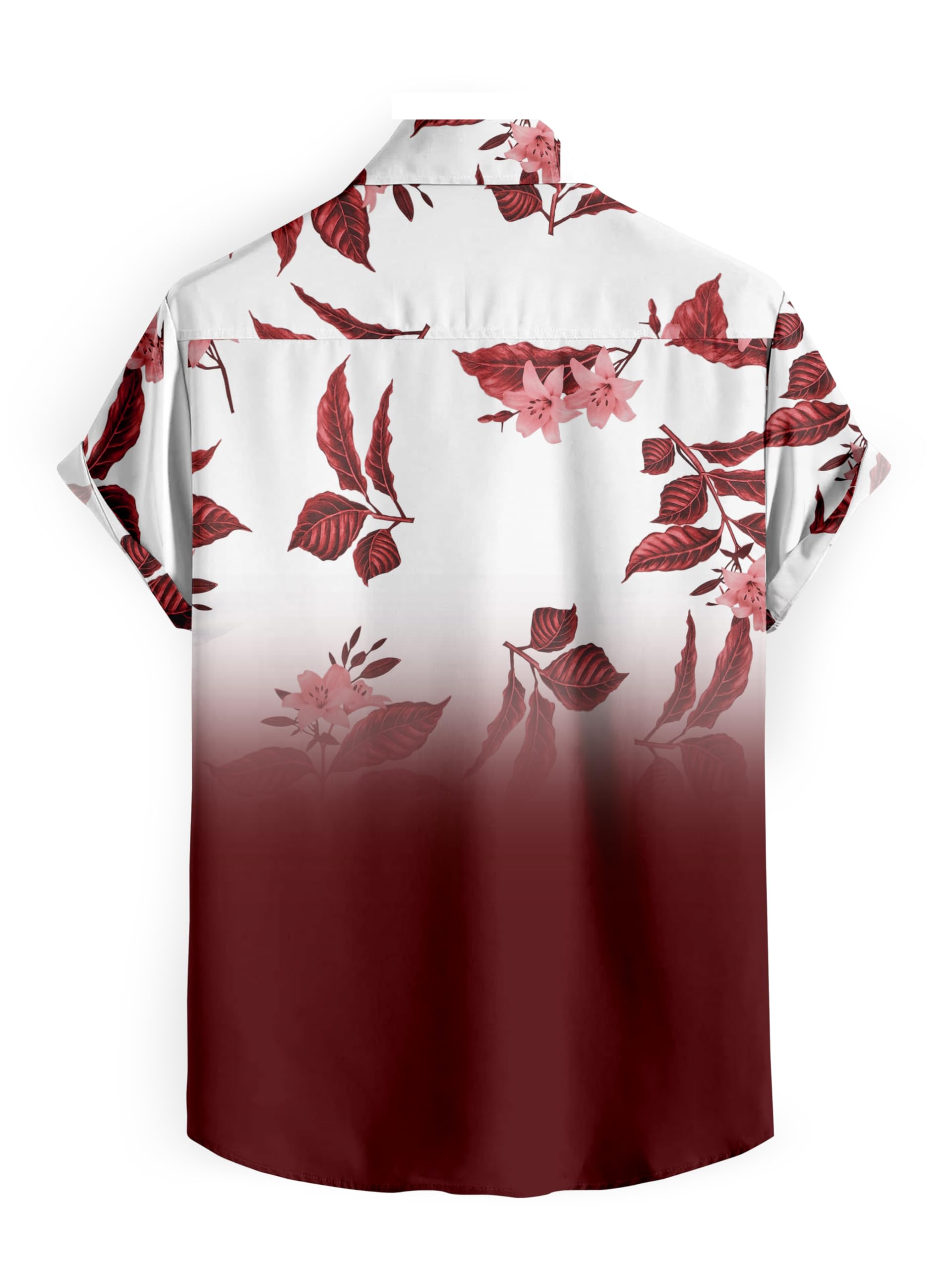 LAMBOO Men Casual Shirt - Maroon - Image 2