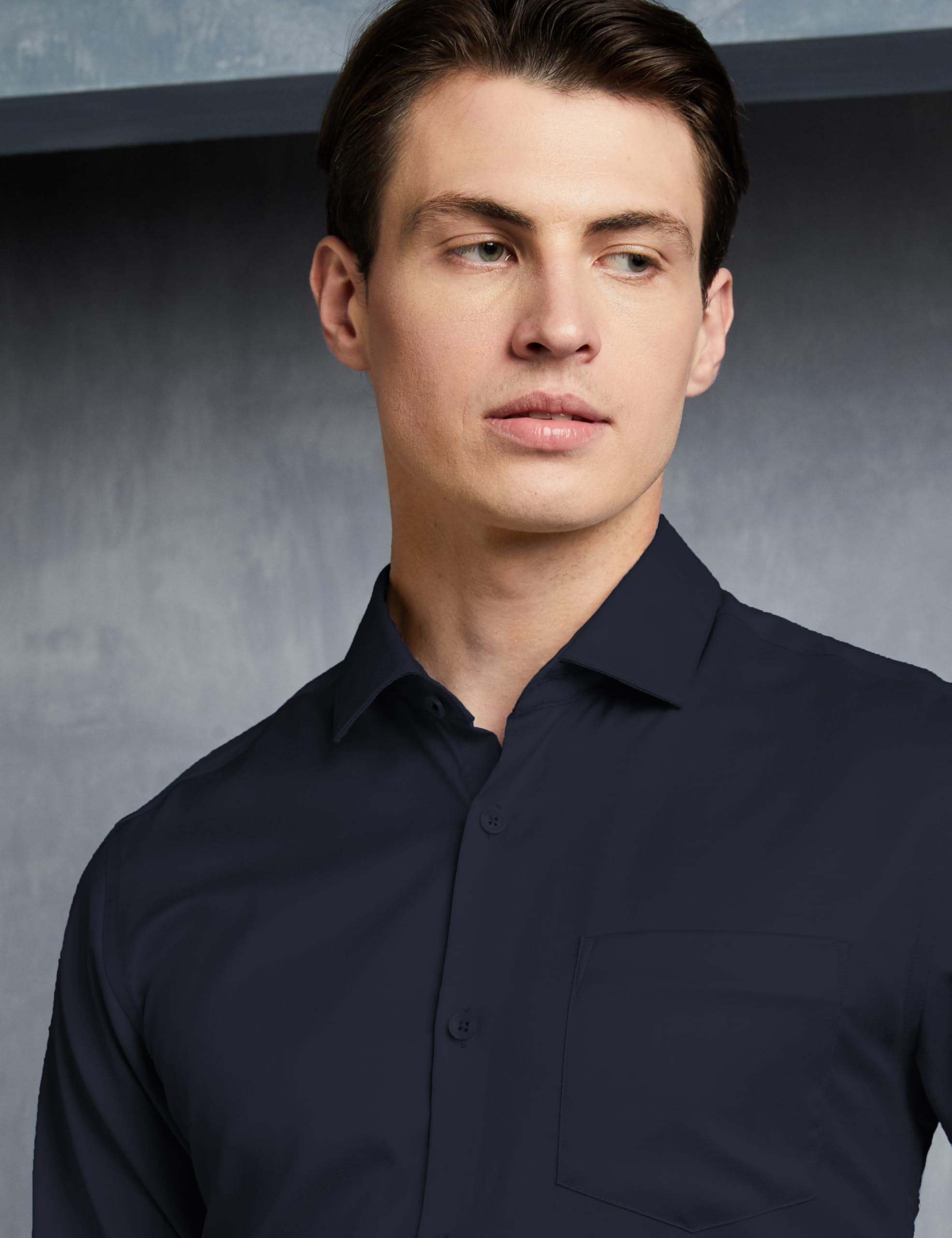 Formal Shirts for Men - Navy White - Image 4