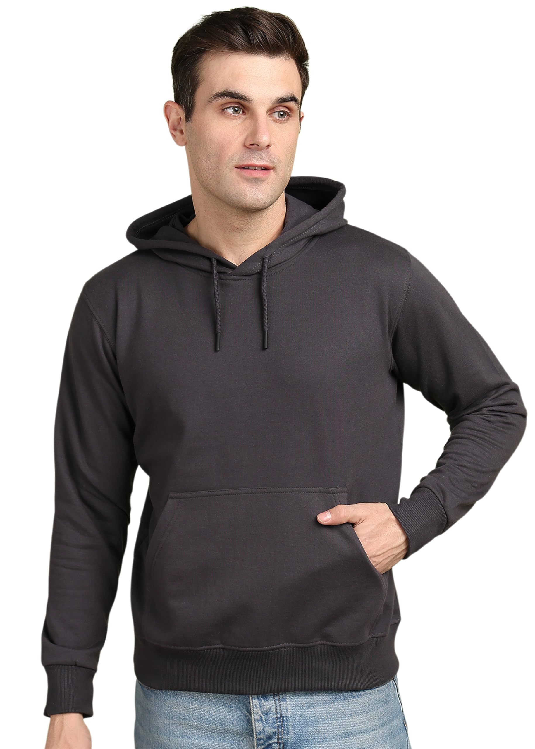 Alan Jones Clothing Men's Charcoal Hooded Sweatshirt