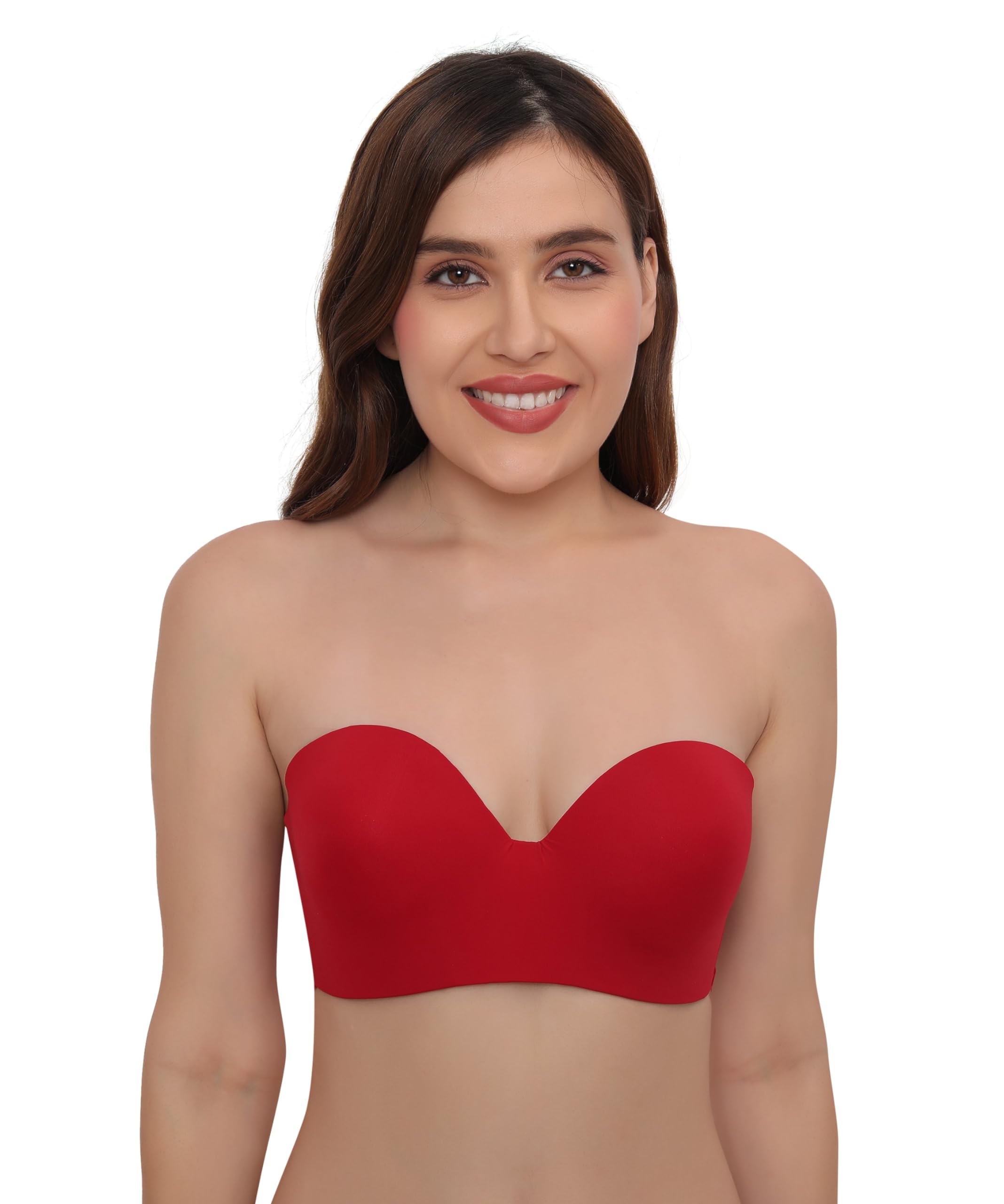 PLUMBURY Strapless Multiway Underwire Bra for Women - Maroon