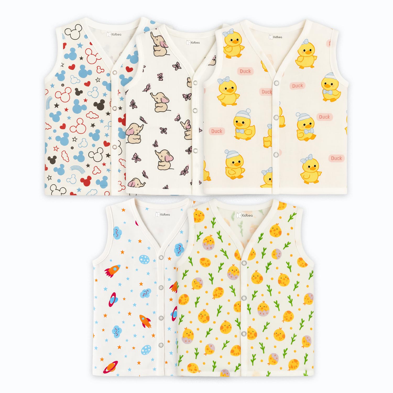 Kidbea Newborn Baby Jhabla - Organic Cotton Unisex