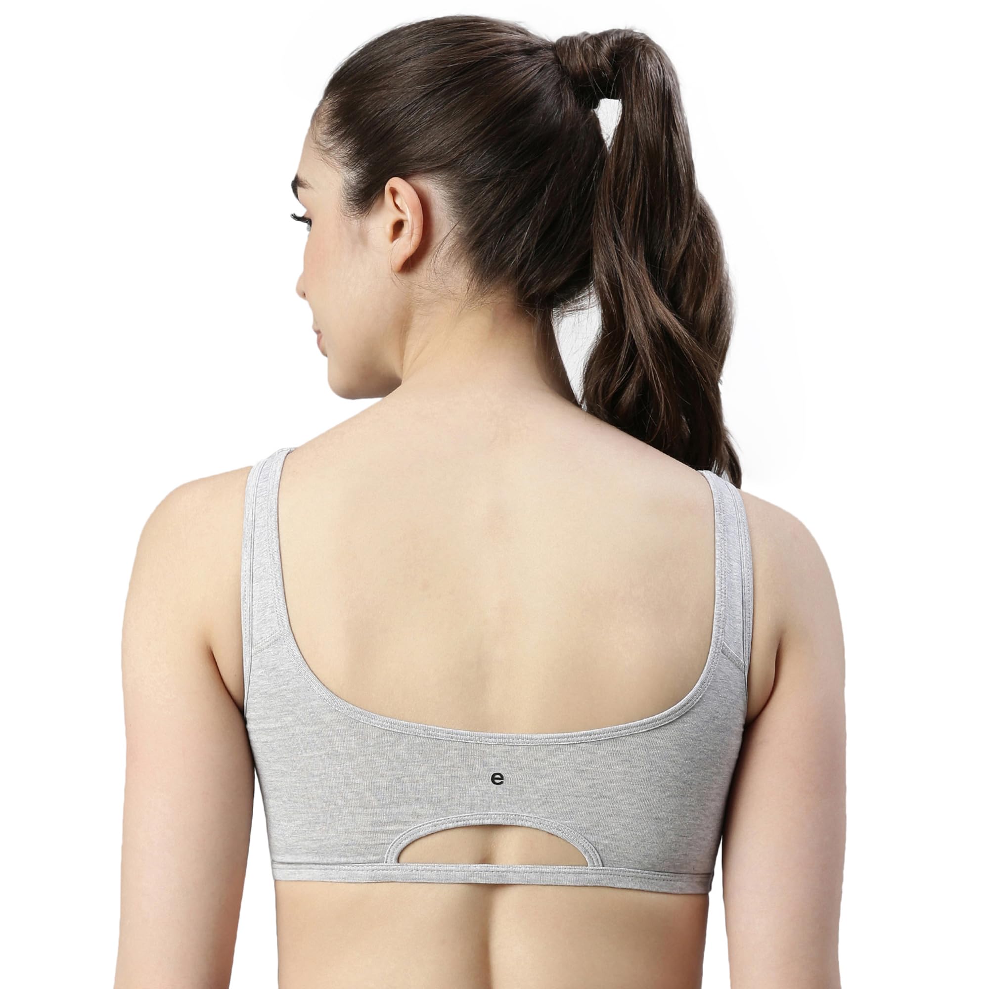 Enamor Low Impact Bra - Grey Melange - Image 4