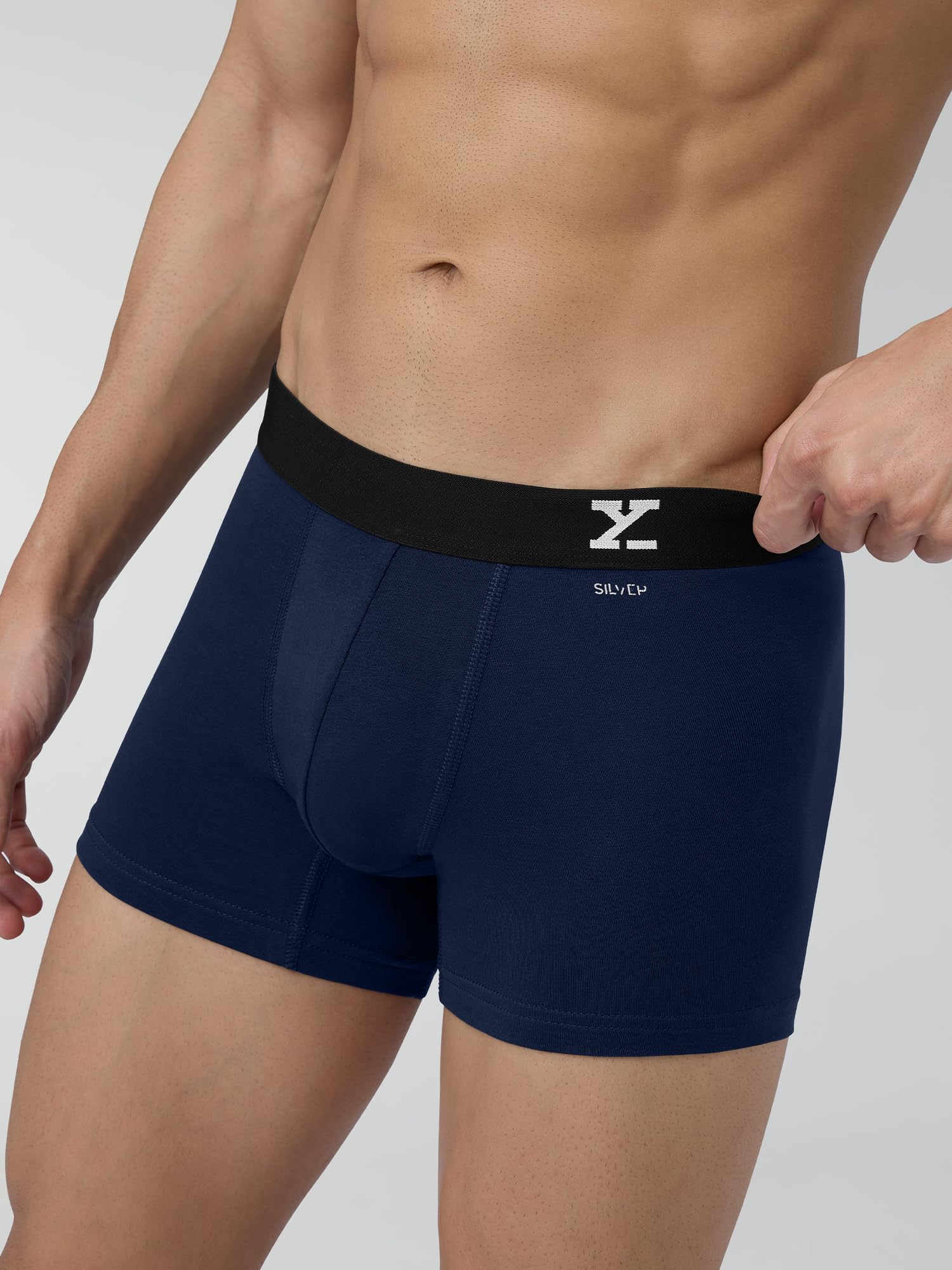 XYXX Men's Micro Modal Trunk - Black Iris+Horizon Blue - Image 5