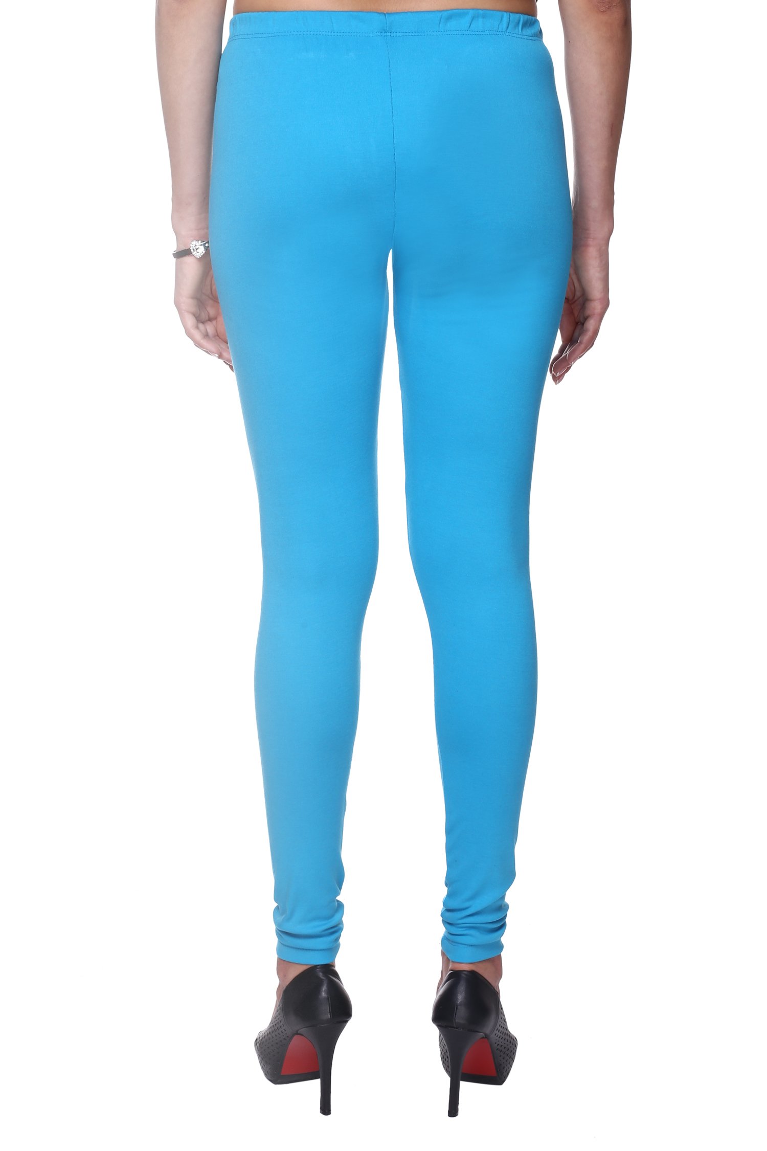 TRASA Women Churidar Leggings - Sky Blue - Image 5