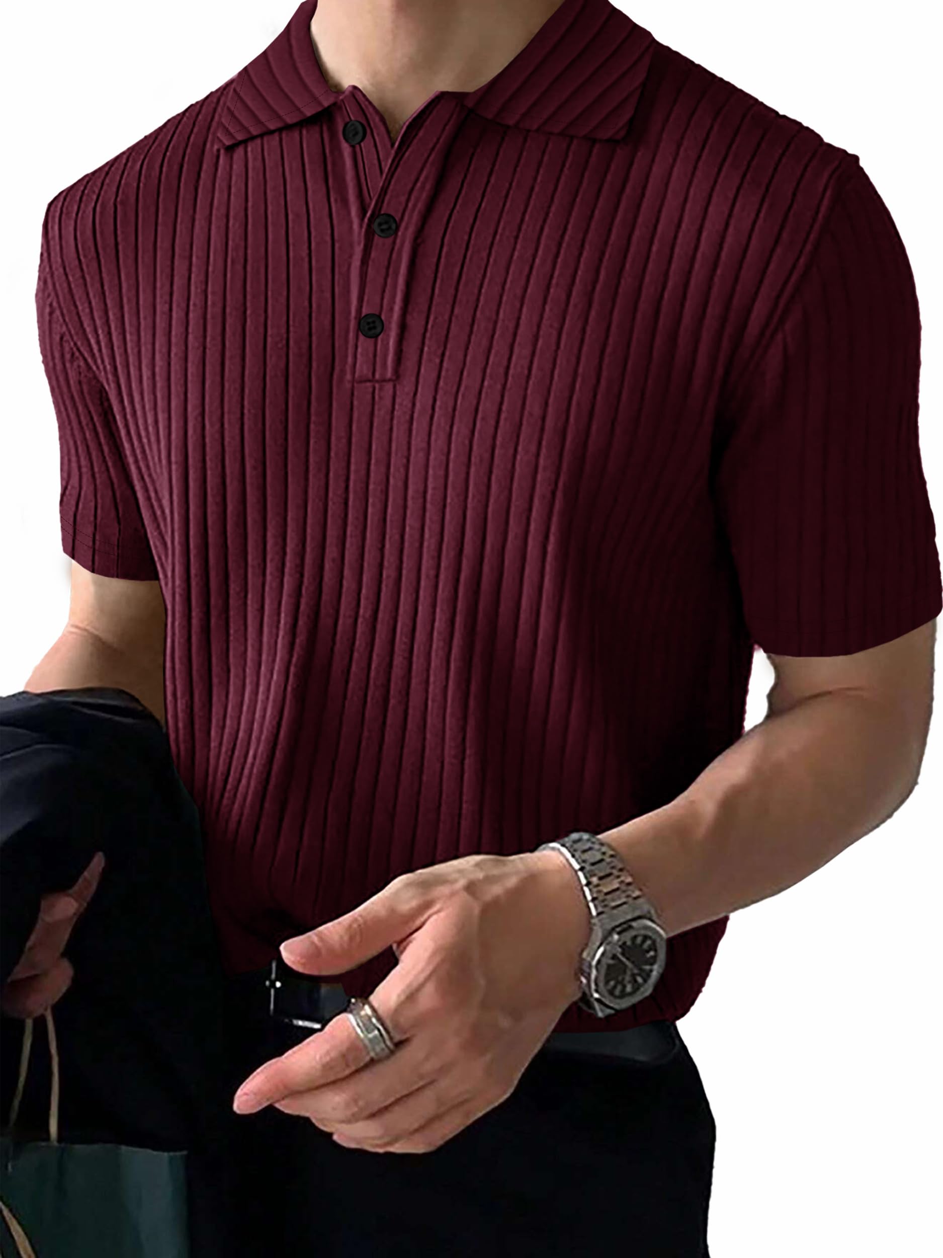 Noble Monk Wine Melange Polo T-Shirt