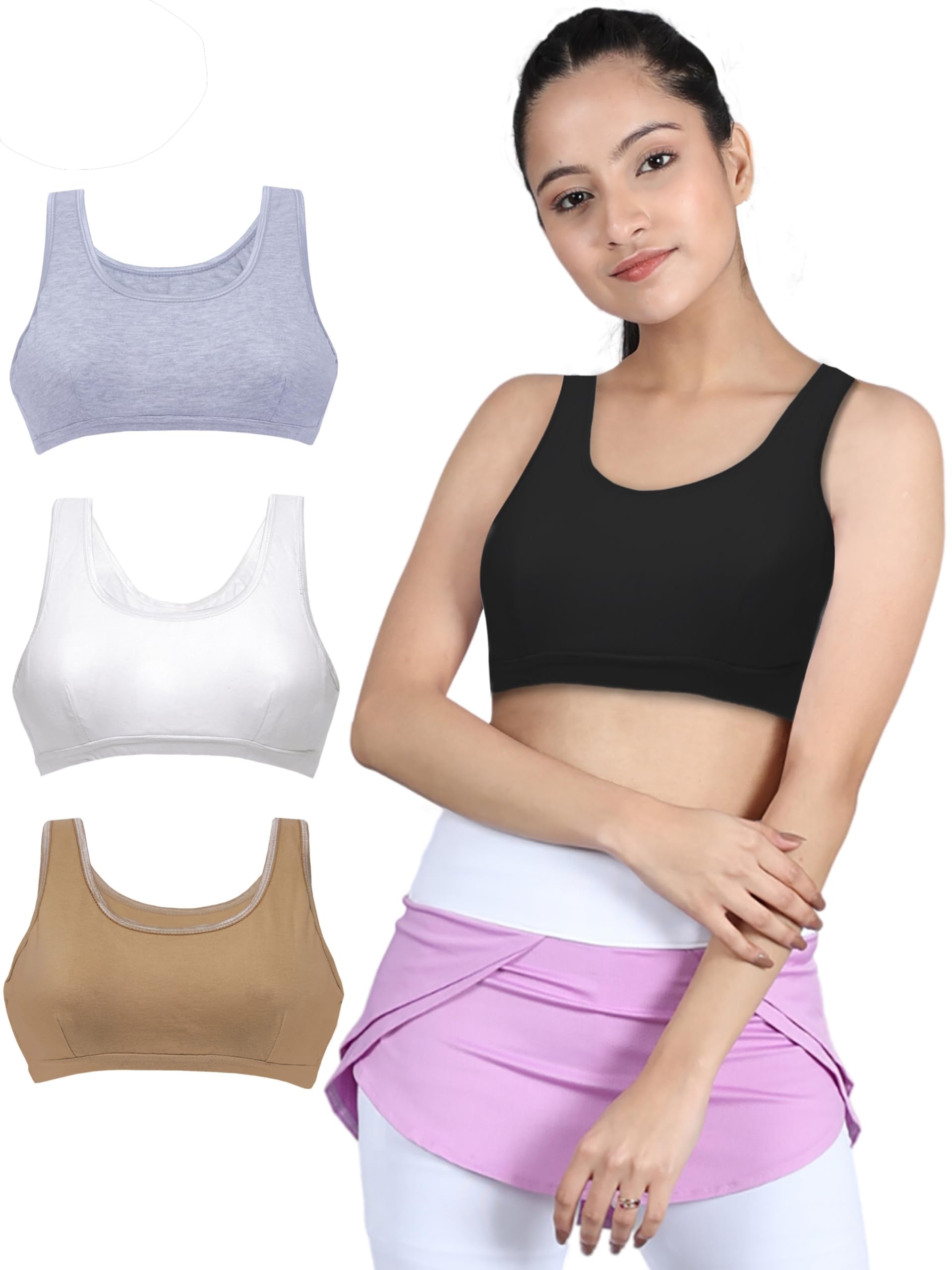 DChica Cotton Sports Bra for Girls - Image 3