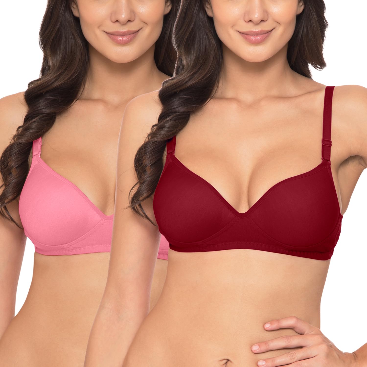 Komli Padded Push-Up Bra - Cotton Rich