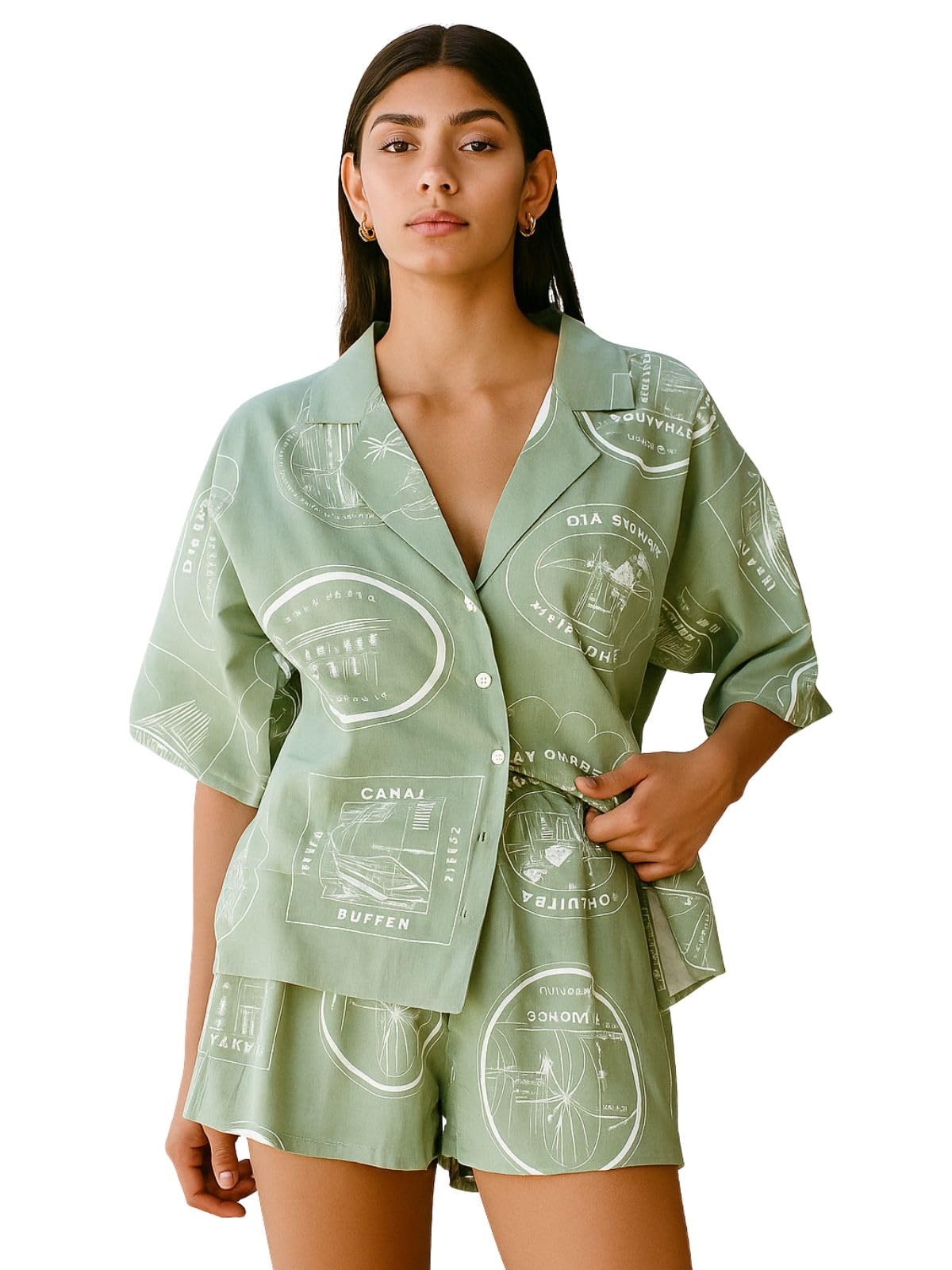 Leriya Fashion Printed Pajama Set for Women