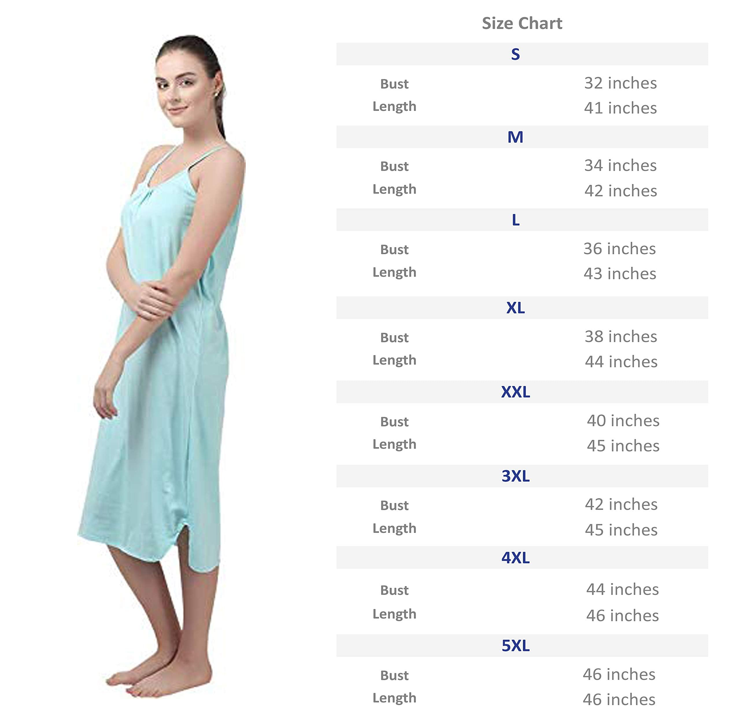 BLAZON Women Cotton Hosiery Solid Maxi Night Dress - Image 3