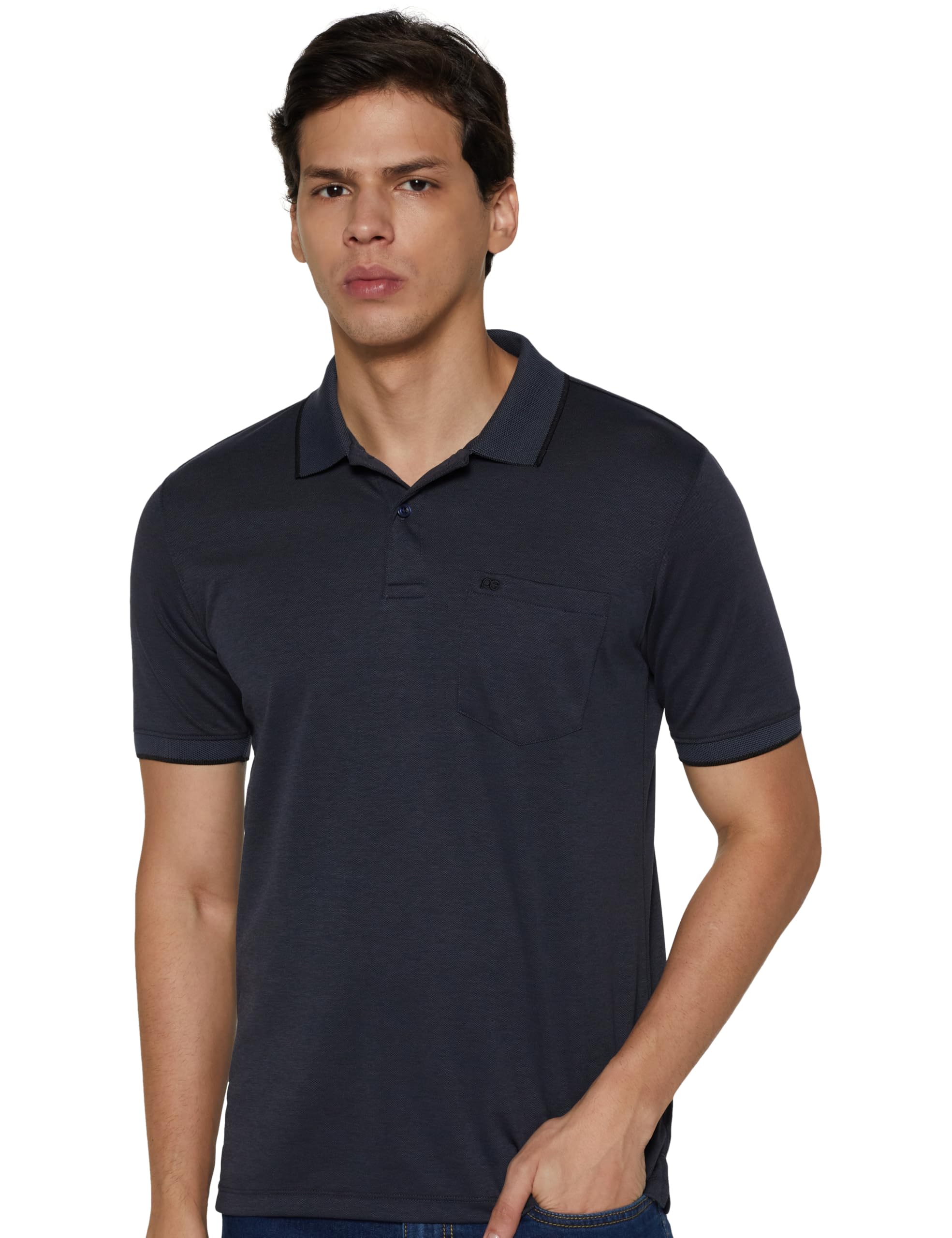 Peter England Polo T-Shirt for Men - Dark Navy