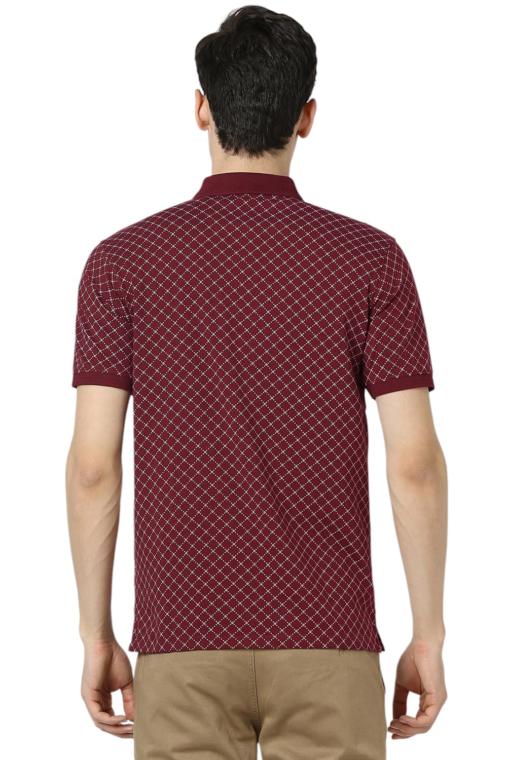 Peter England Polo T-Shirt for Men - Maroon - Image 3