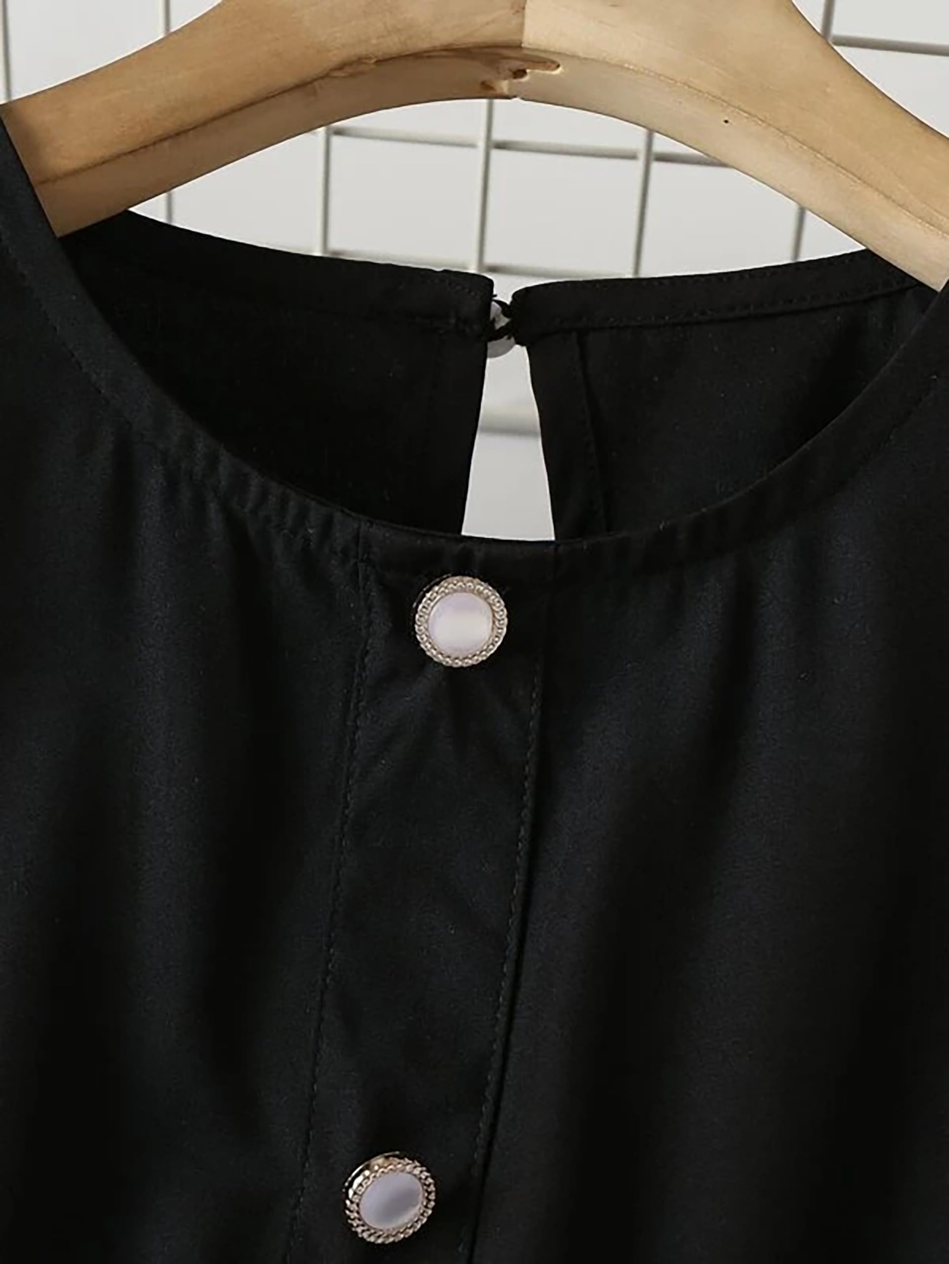 PAMBERSTON Black Midi Dress for Girls - Image 3