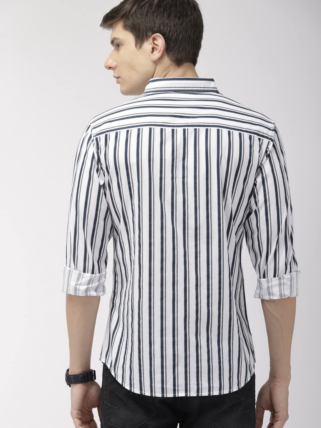The Indian Garage Co Men's Striped Shirt - White - Image 5