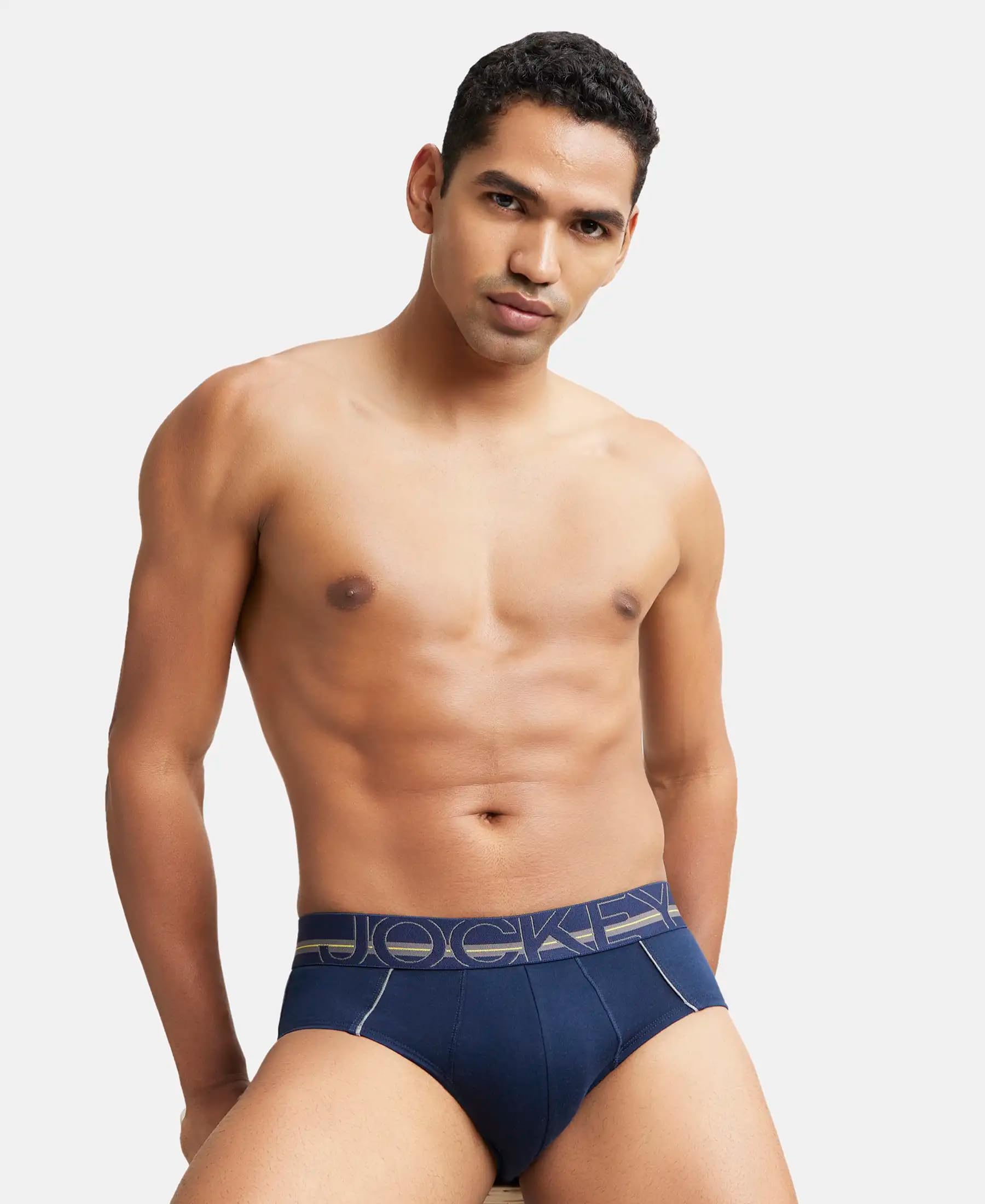 Jockey Men's Cotton Brief - Navy - Image 5