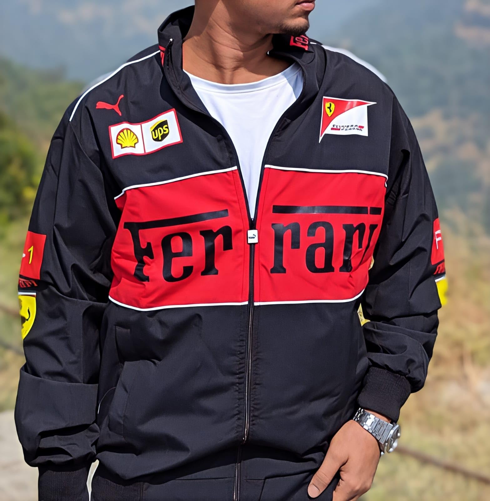 DRIP F1 Men's Racing Jacket - Black - Image 2