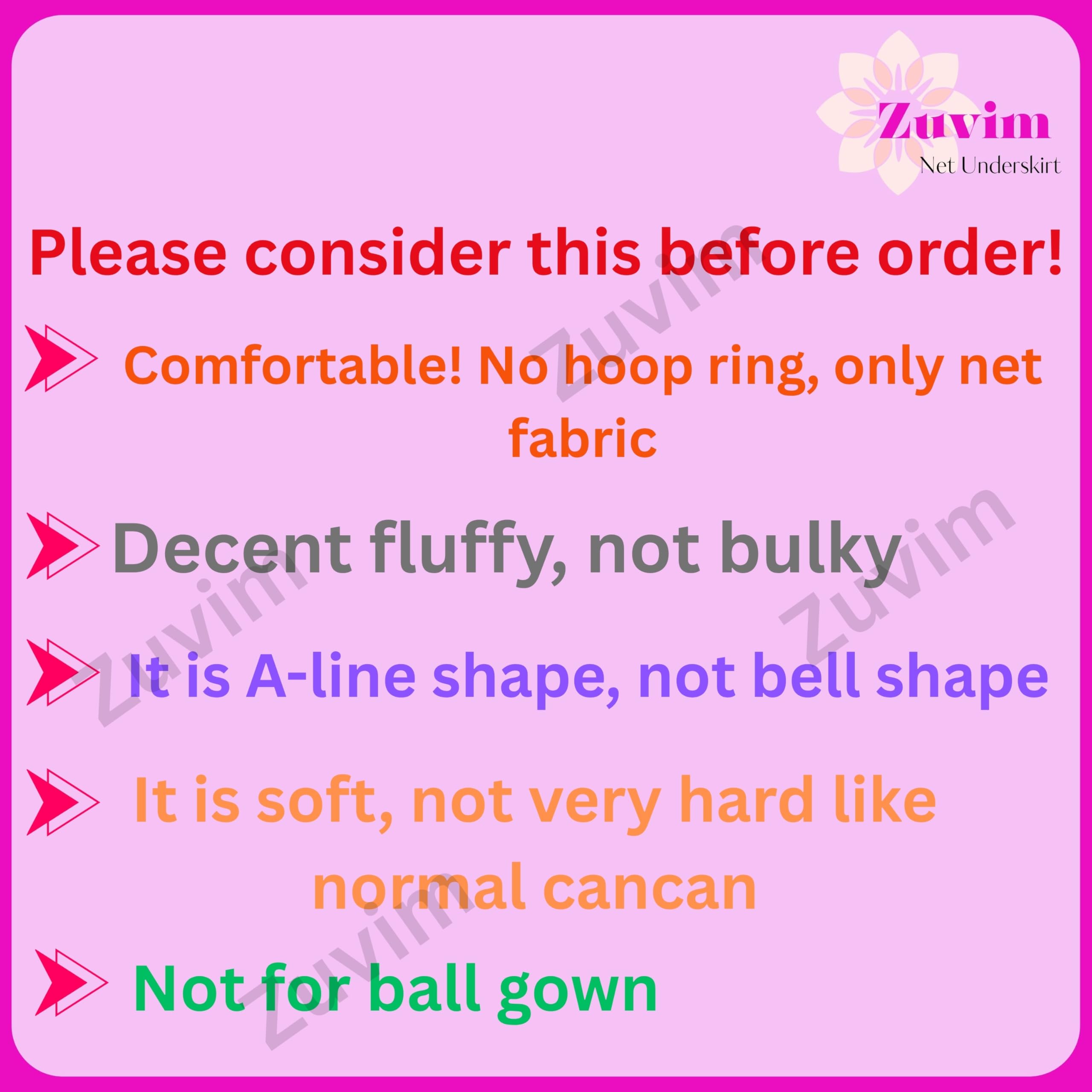 Zuvim Women's Cancan Underskirt for Lehenga - White - Image 3