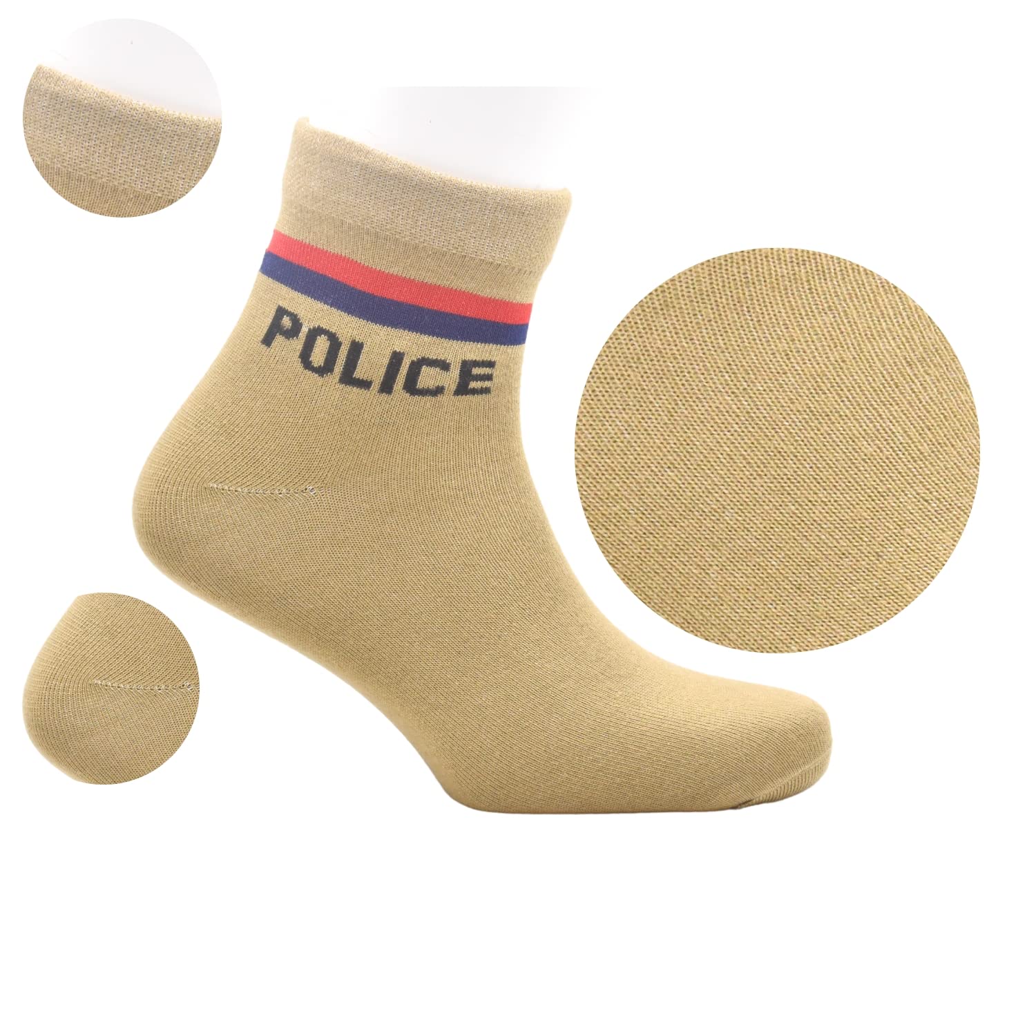 VDangi Police Socks for Men Women - Khaki - Image 2