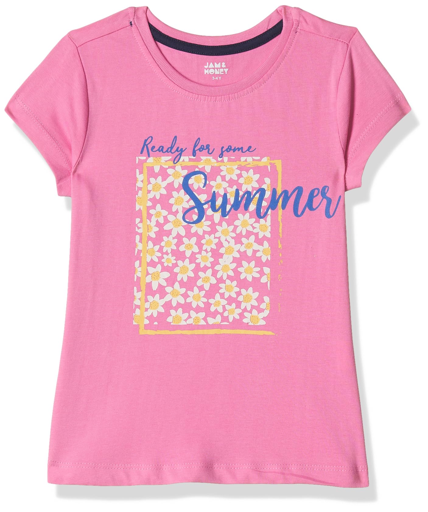 Jam & Honey Girls Cotton Printed T-Shirt - Image 3