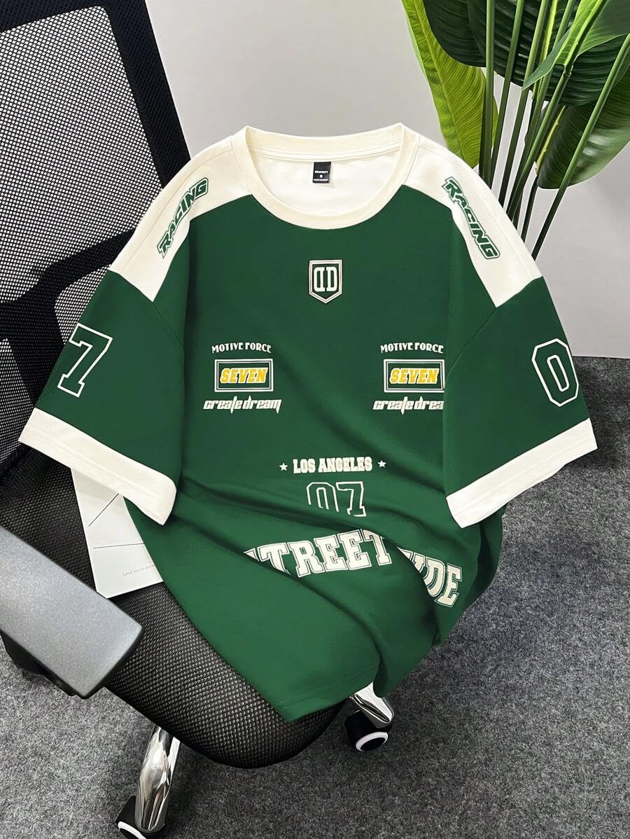 THALASI Men Cotton Jersey Oversized T shirt - Image 3