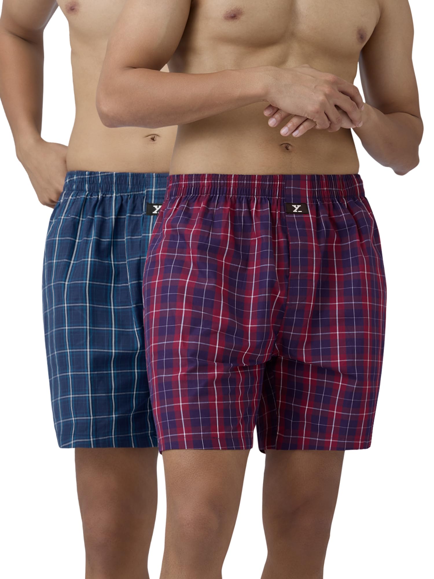 XYXX Men's Cotton Checkmate Boxer Shorts