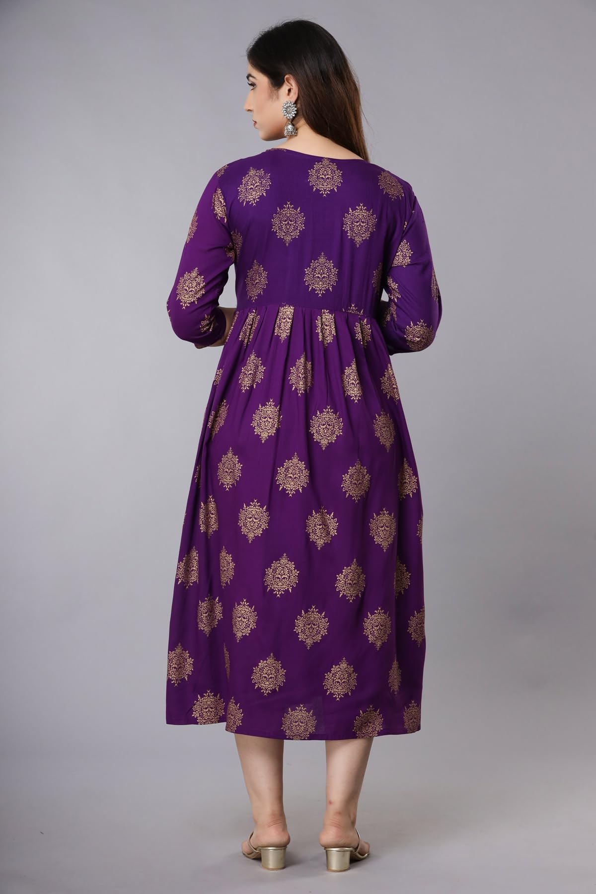 GarbGlide Maternity Kurta with Zipper for Women - Image 4