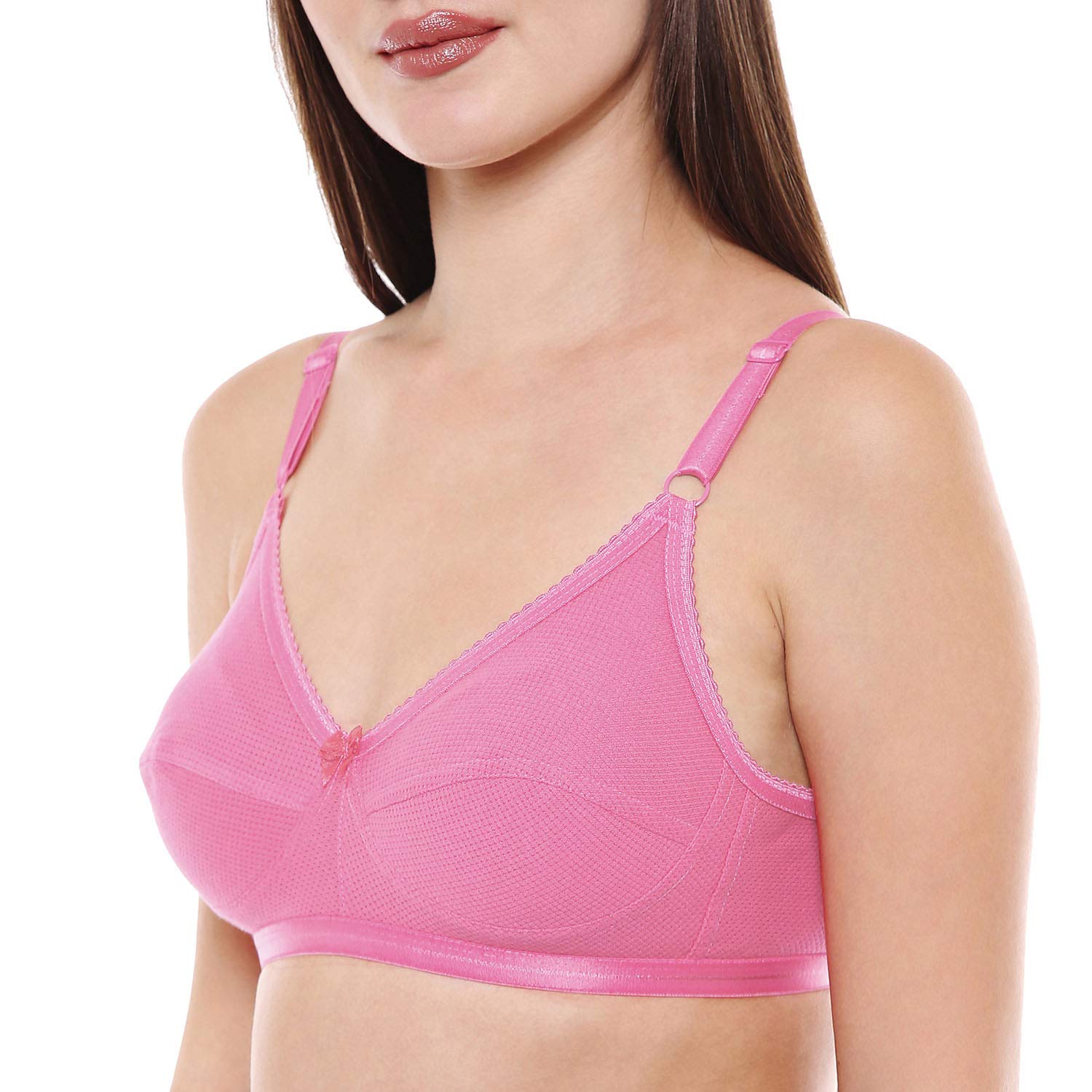 BODYCARE Women's Cotton Non Padded Non-Wired Bra - Pink - Image 5