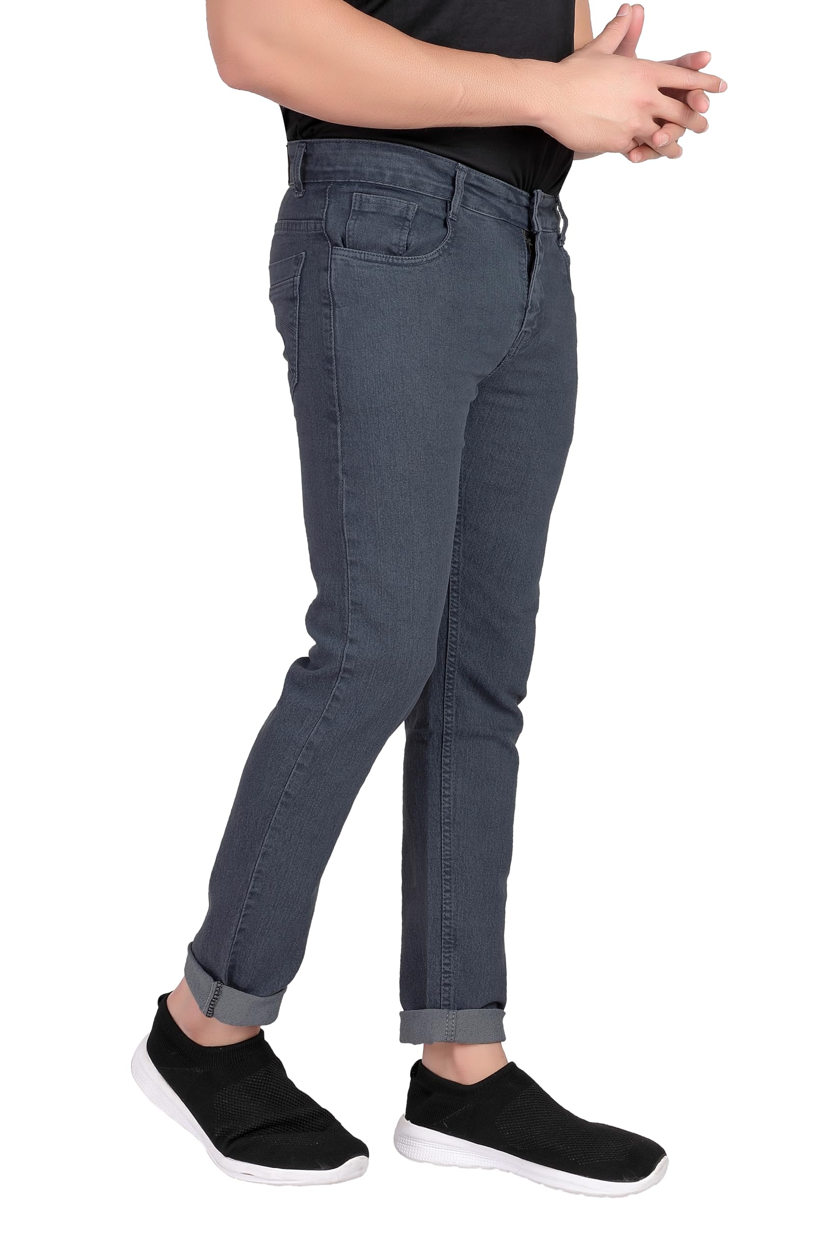 Ragzo Men's Dark Grey Jeans - Slim Fit - Image 3